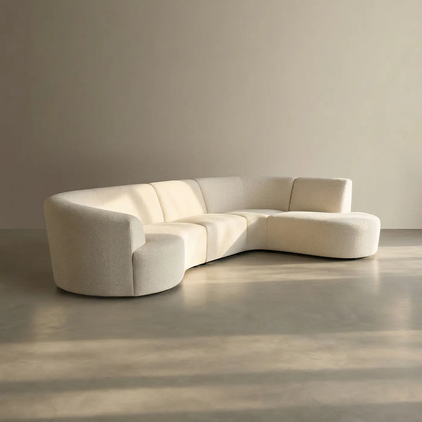 Roma ronde bank in Creme