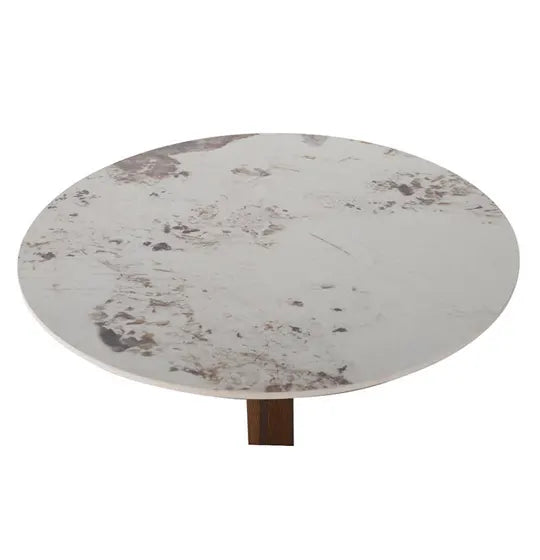 Ronde Bistro Eettafel Keramisch Marmer