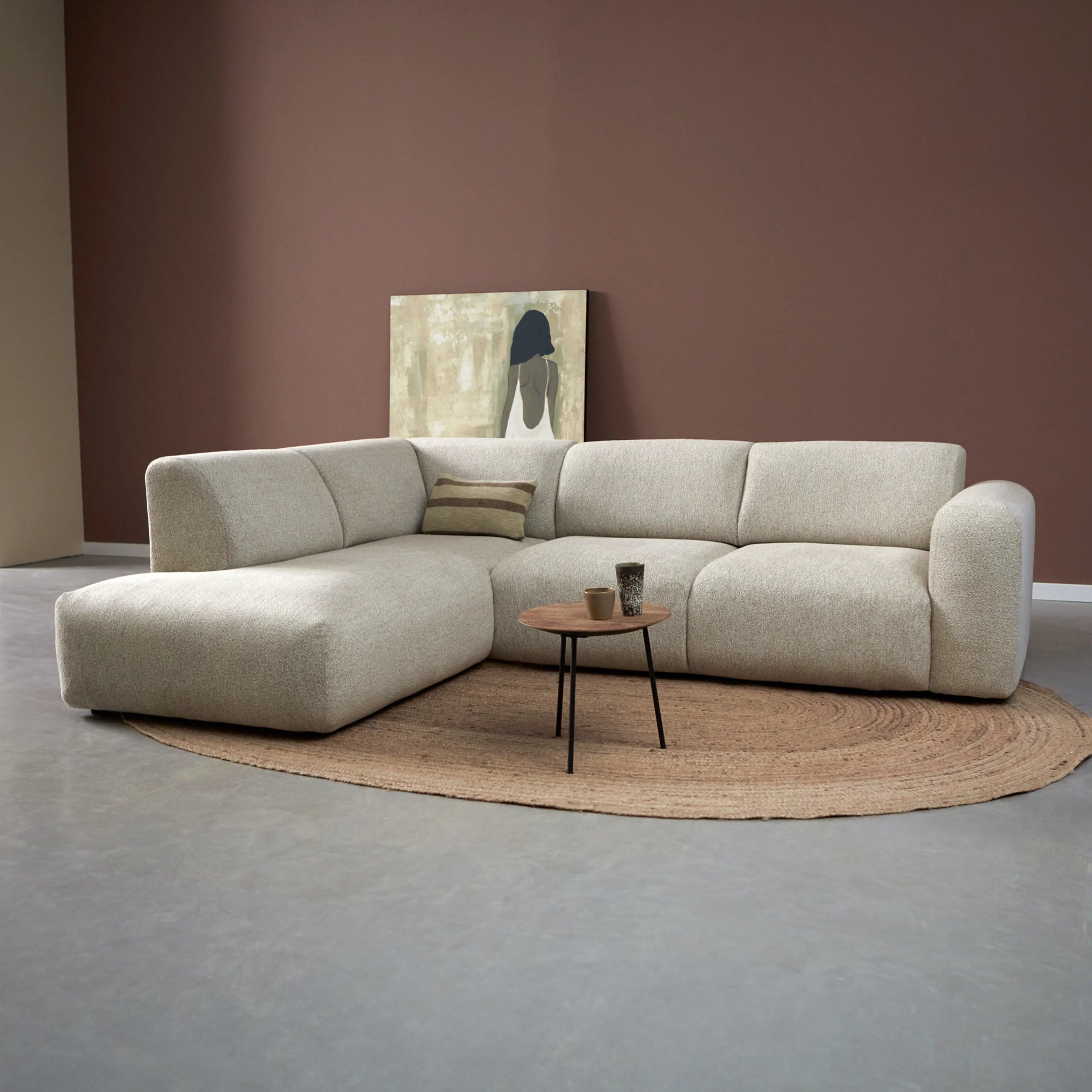 Loungebank Soul Sole met ottomaan - Rechts