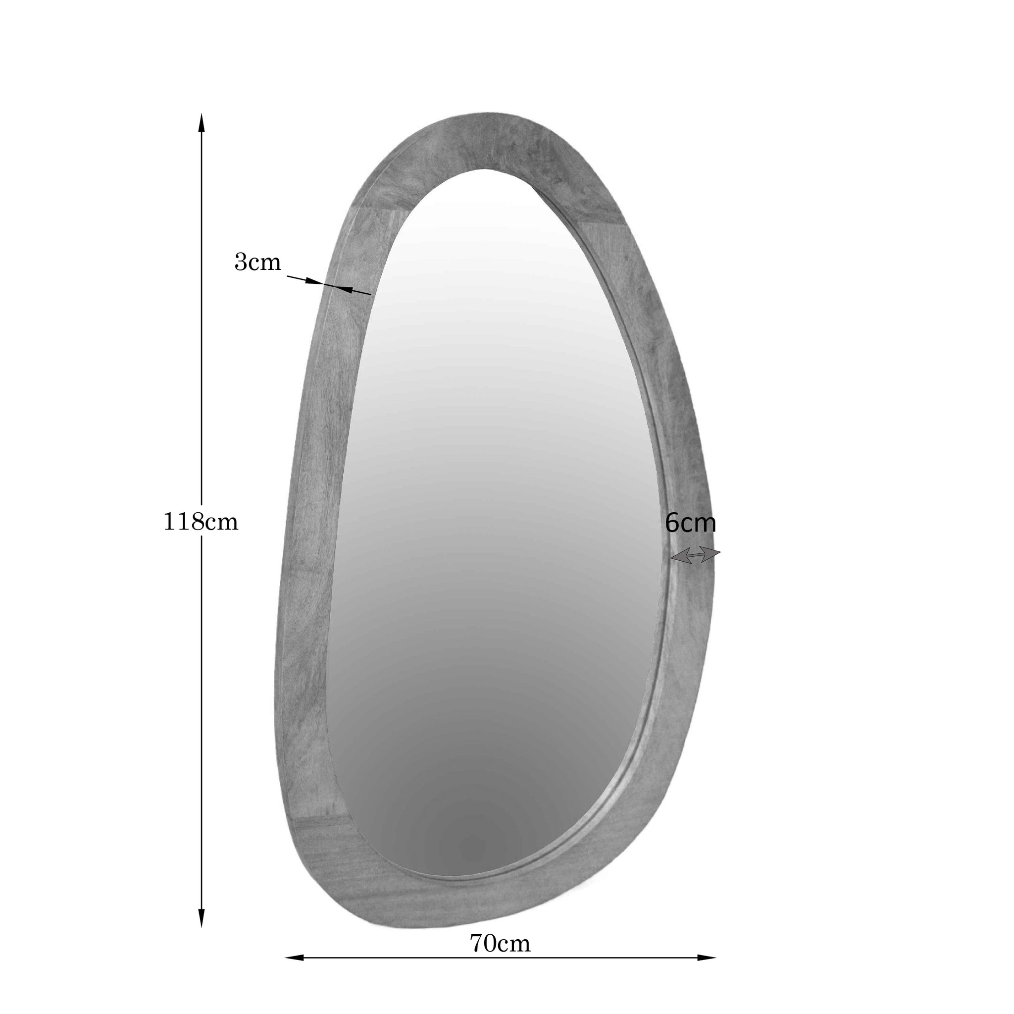 Spiegel Lou | 70 cm | Licht mango