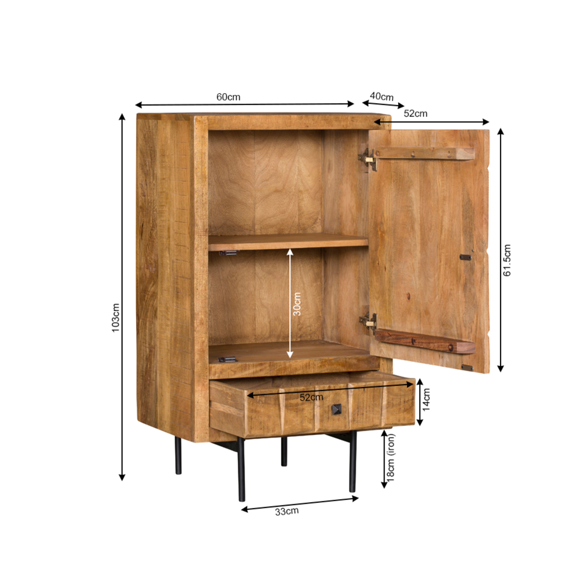 Kabinet Kast Brandy | 1 deur 1 lade