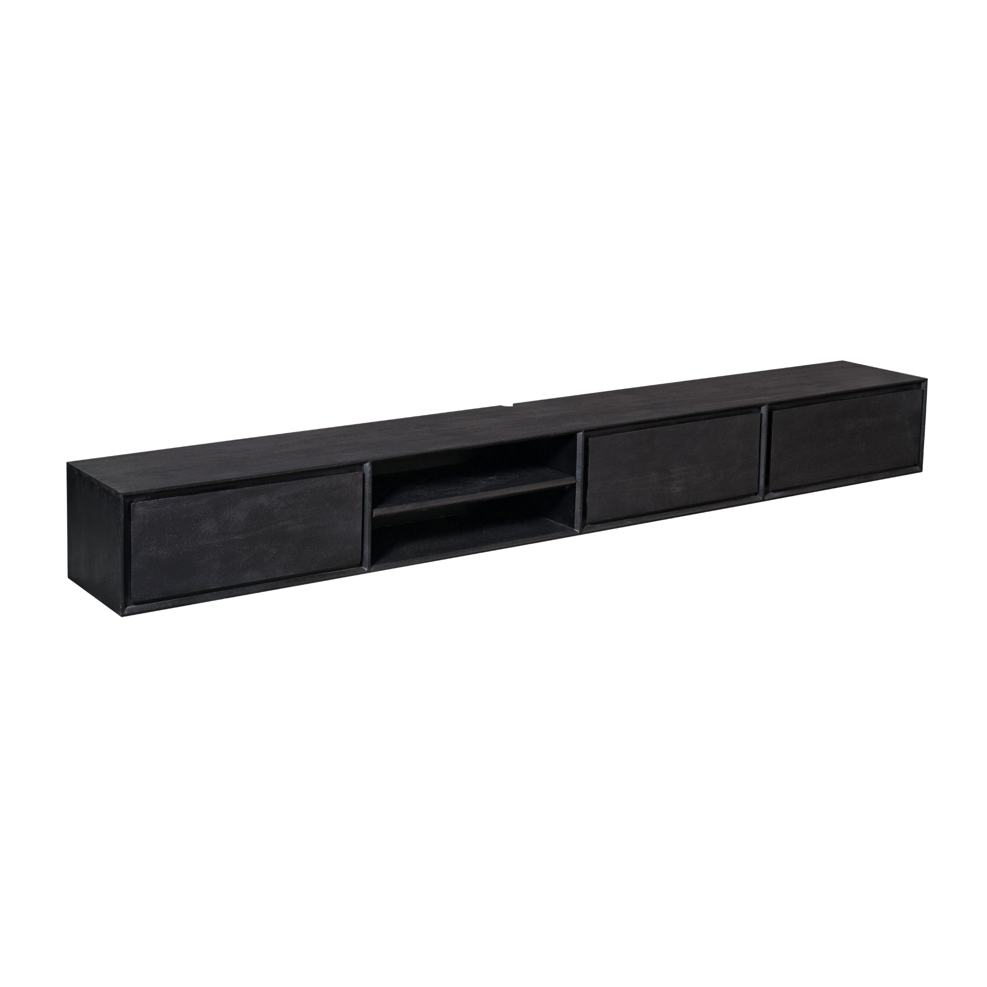 Zwevend tv meubel Ambiance zwart | 240 cm