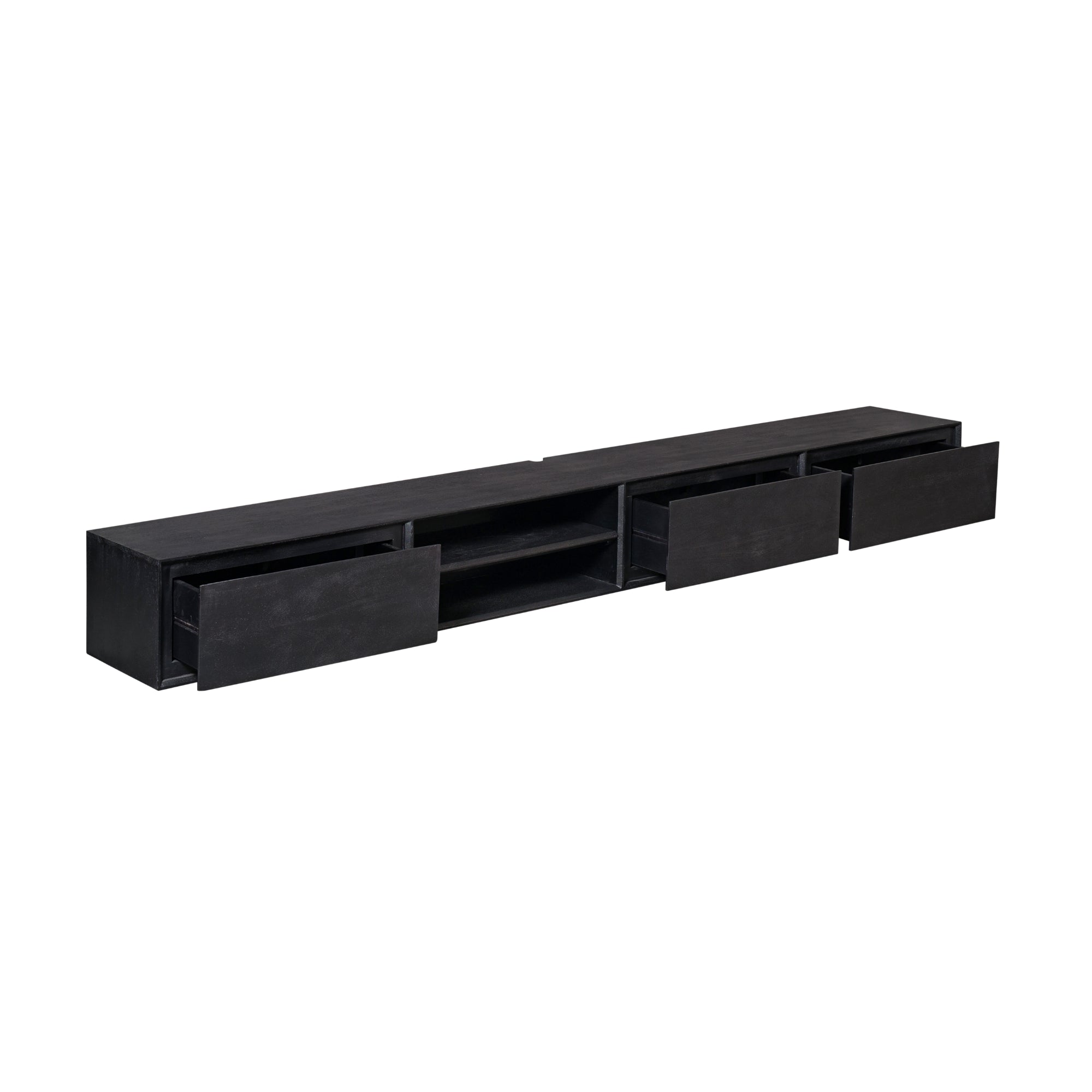 Zwevend tv meubel Ambiance zwart | 240 cm