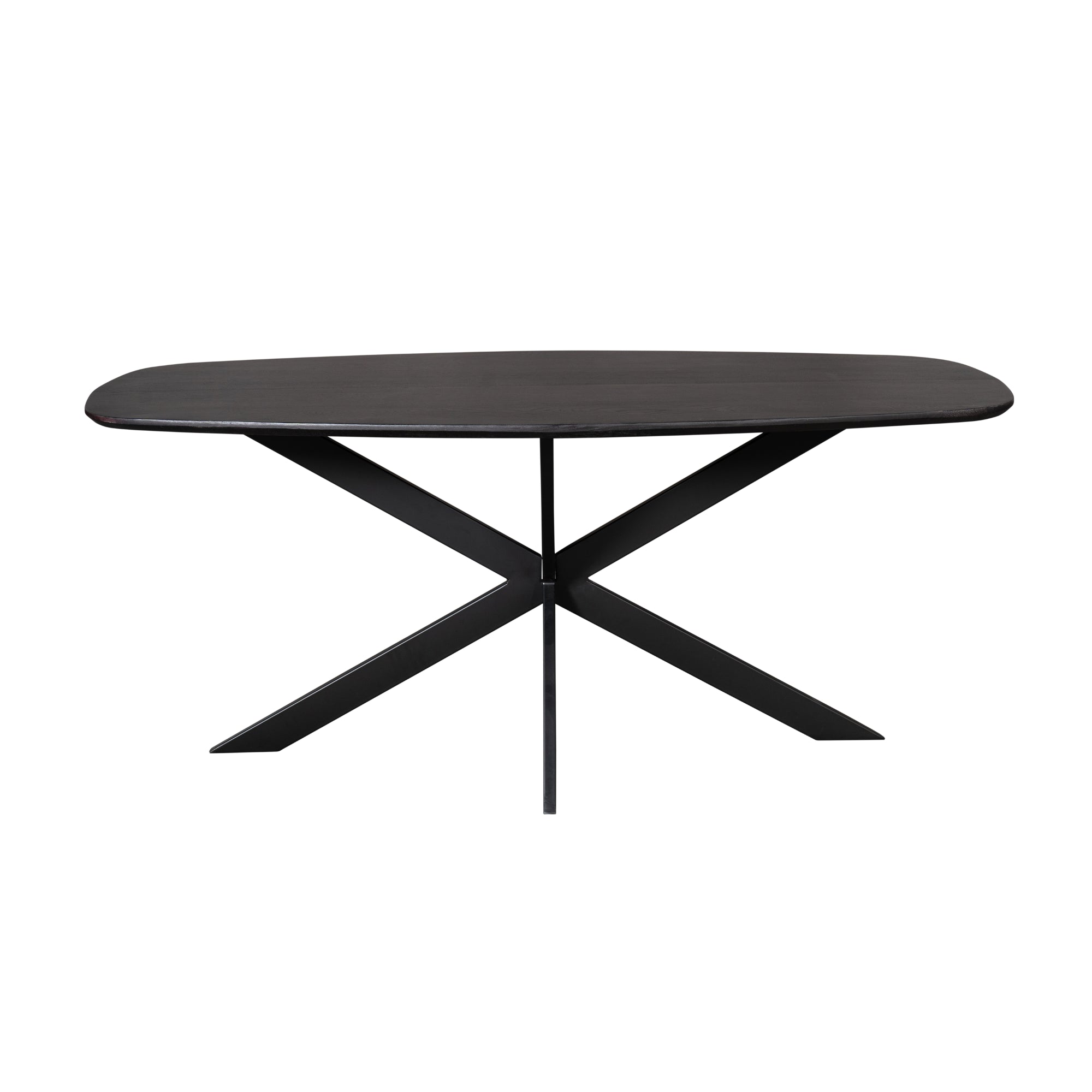 Eiken eettafel Ferris | Deens Ovaal 180 cm | Zwart