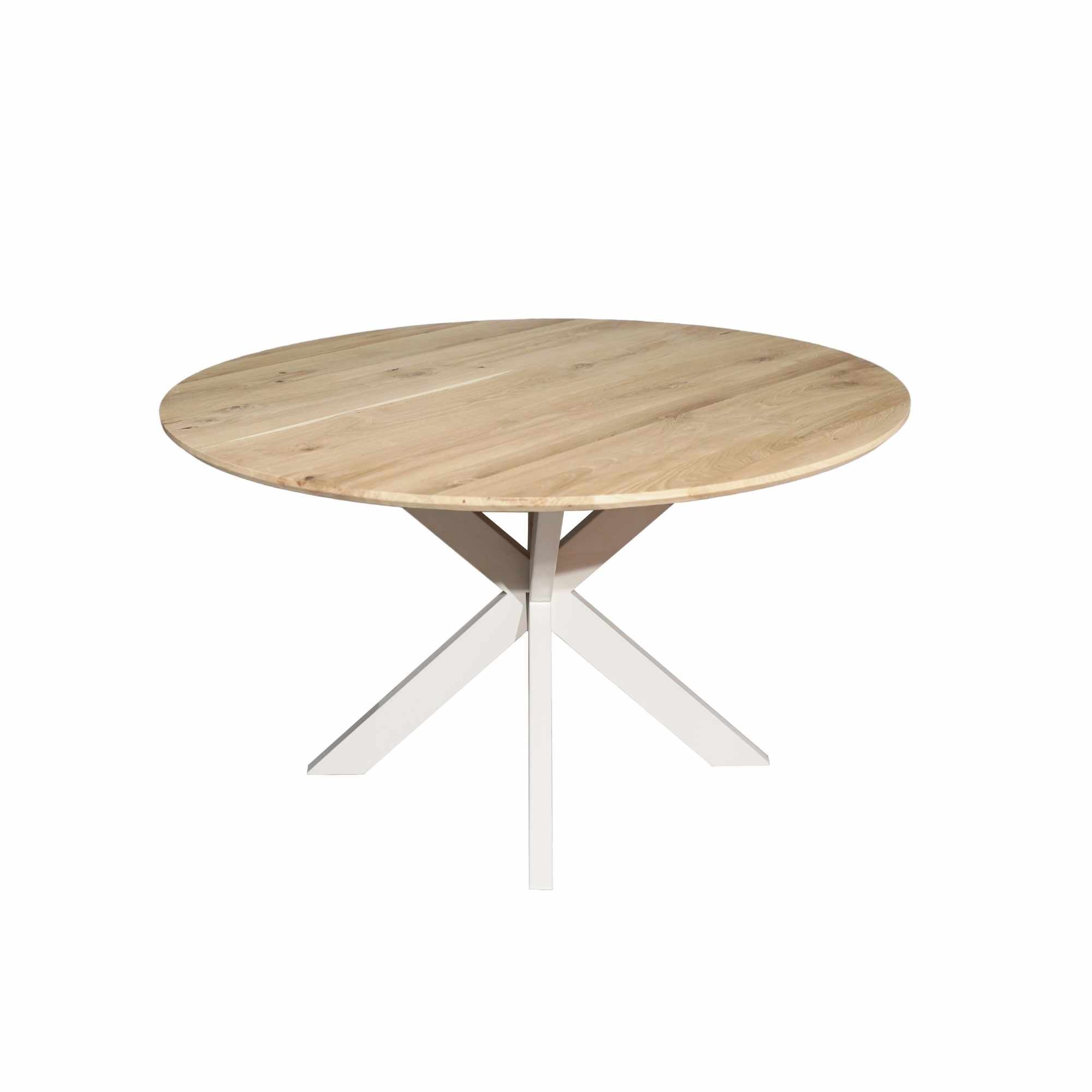Eiken eettafel Ferris | Rond 150 cm | Naturel | Poot Sand