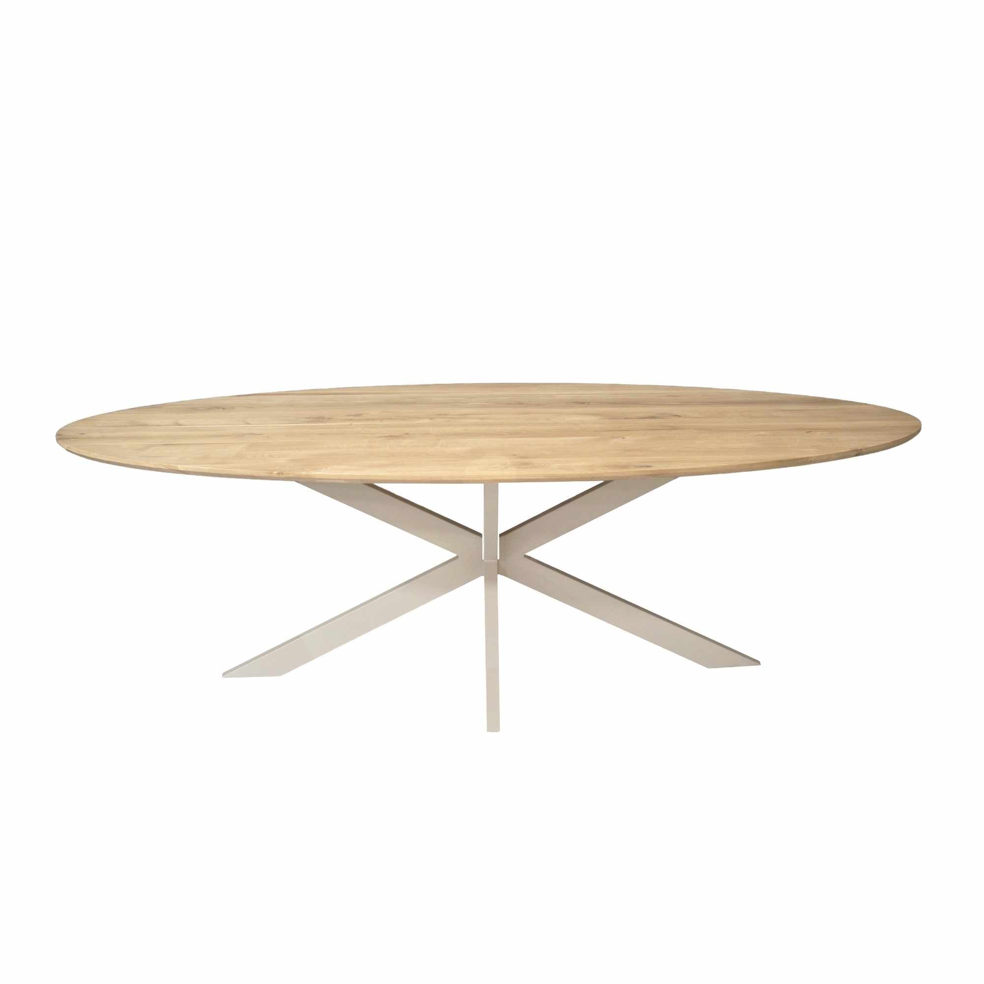 Eiken eettafel Ferris | Ovaal 240 cm | Naturel | Poot Sand