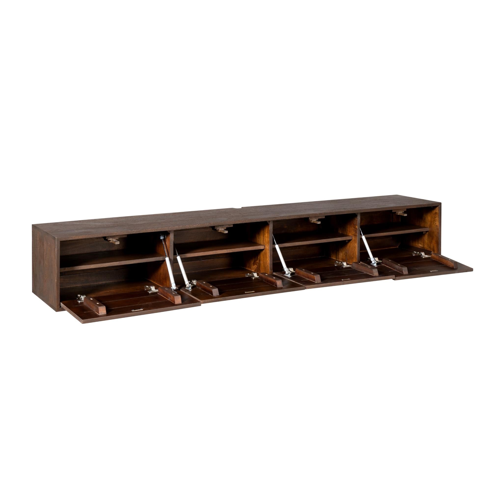 Zwevend tv meubel Vision bruin | 200 cm