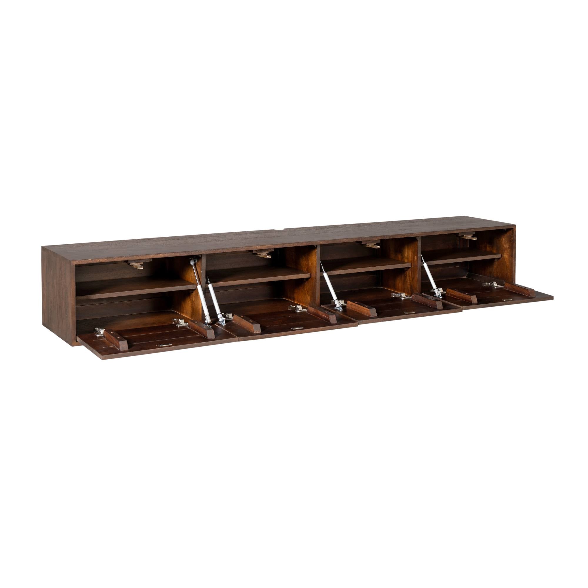 Zwevend tv meubel Vision bruin | 240 cm
