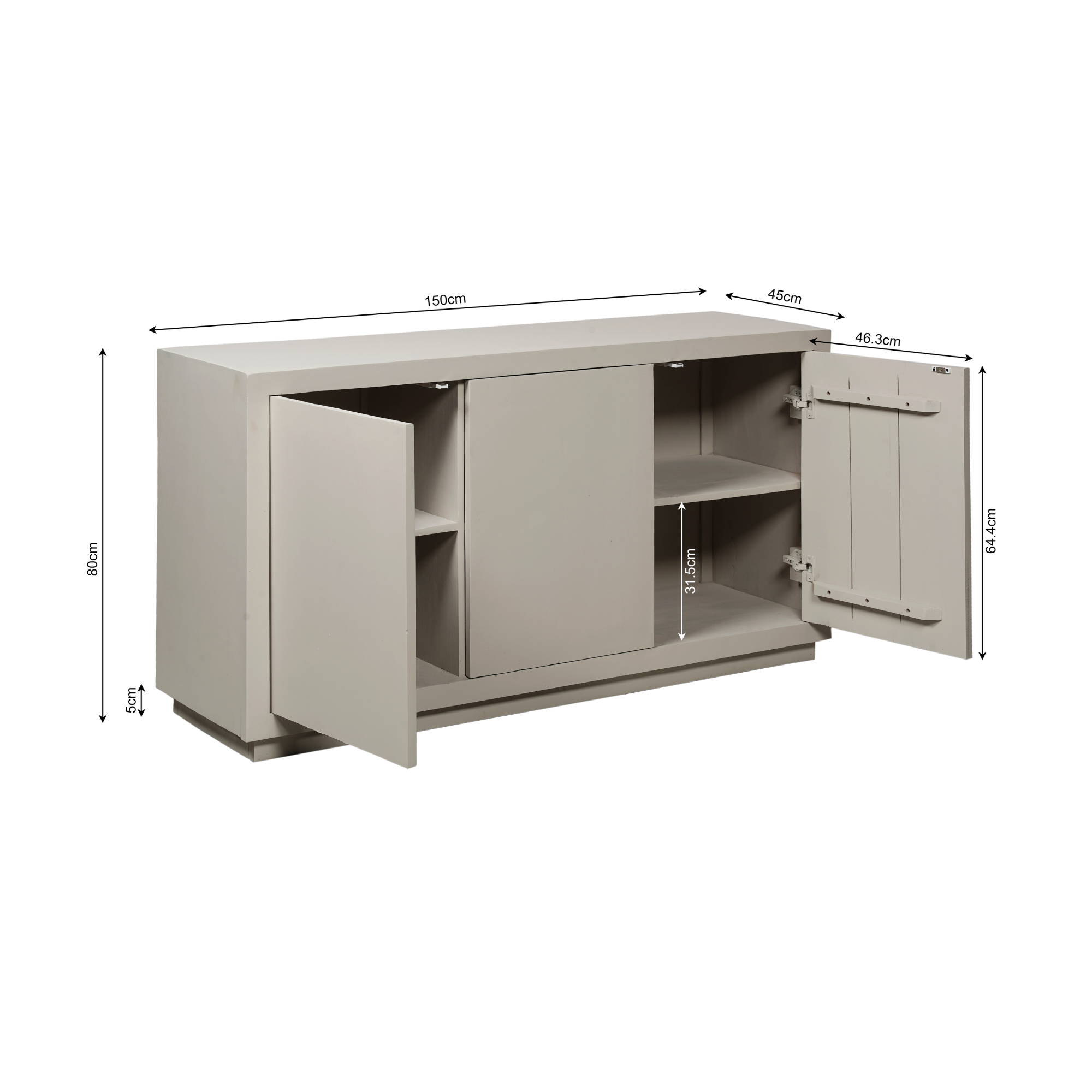 Dressoir Brussel 3 deurs | 150 cm