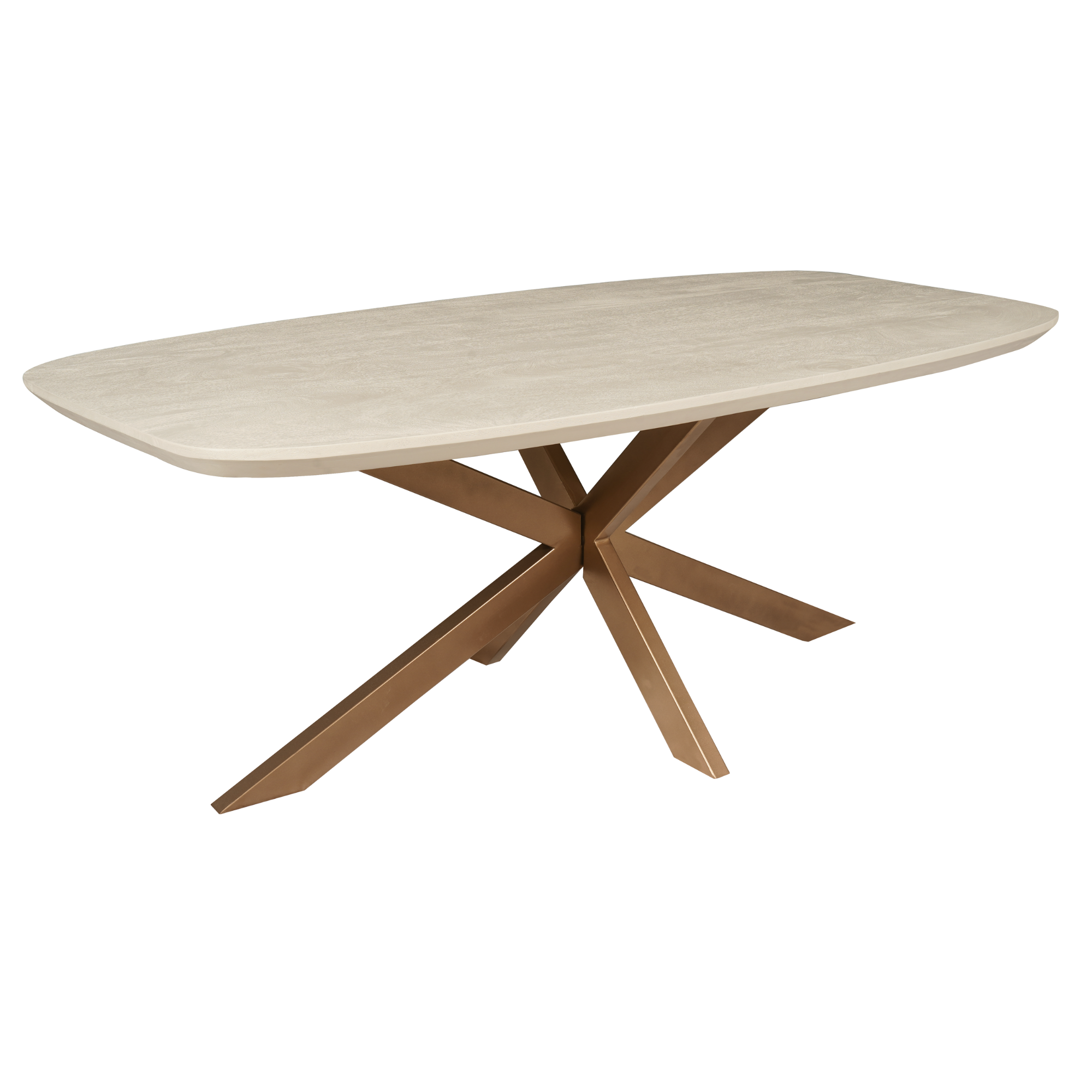 Deens ovale eettafel Madison Zand Mangohout 280x100 cm