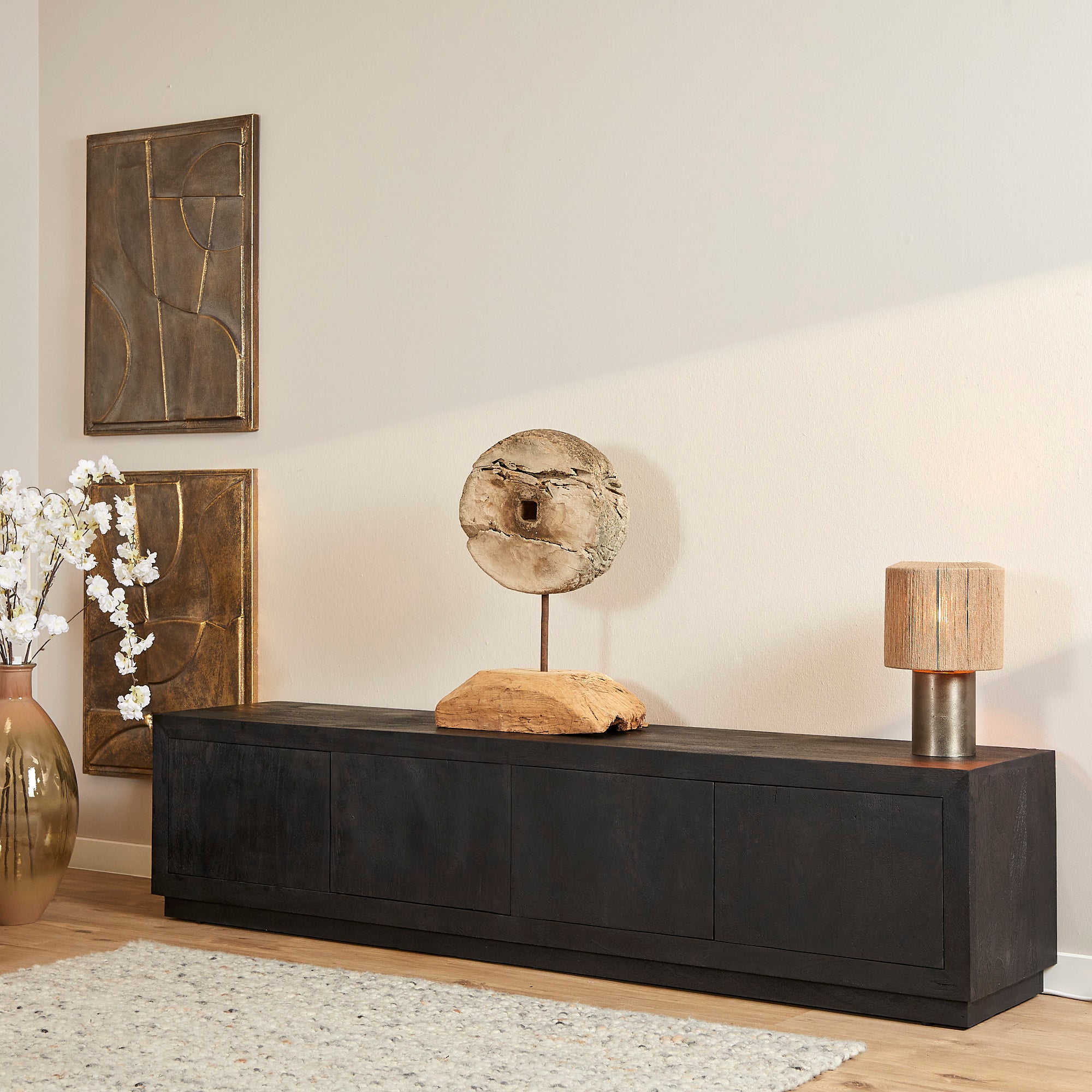 TV meubel Brussel zwart | 200 cm