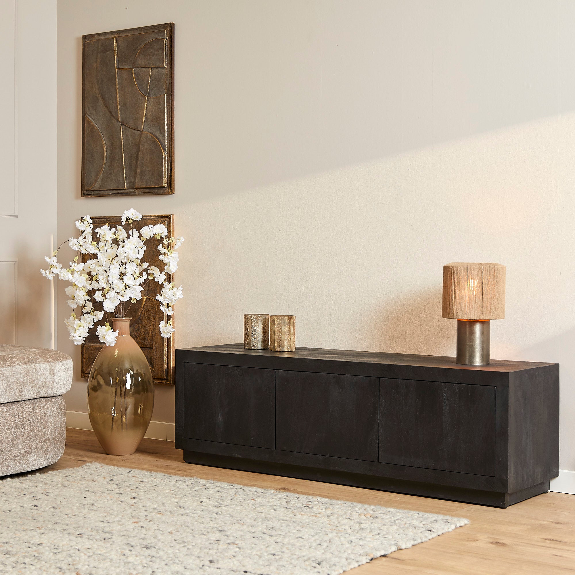 Tv meubel Brussel zwart | 150 cm