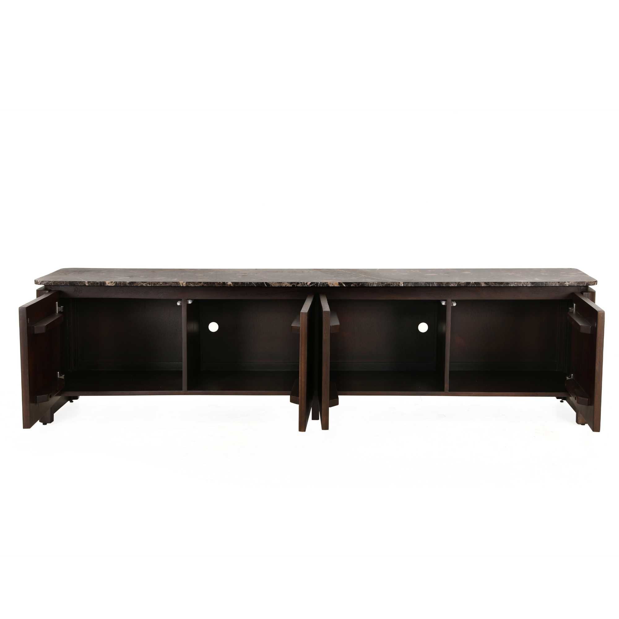 Tv meubel Dallas Bruin Mangohout 210 cm