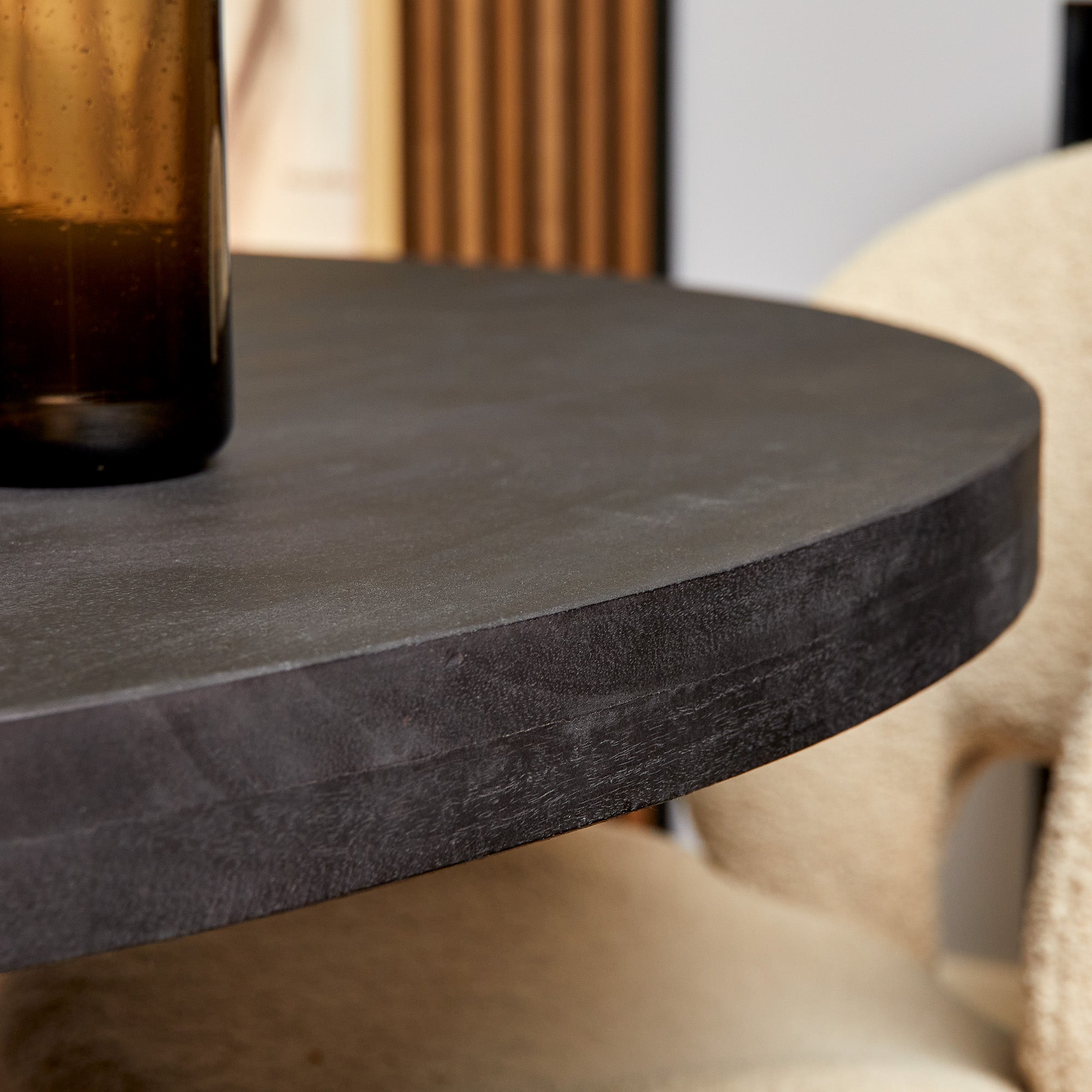 Eetkamertafel Denver Black | Rond | 130 cm