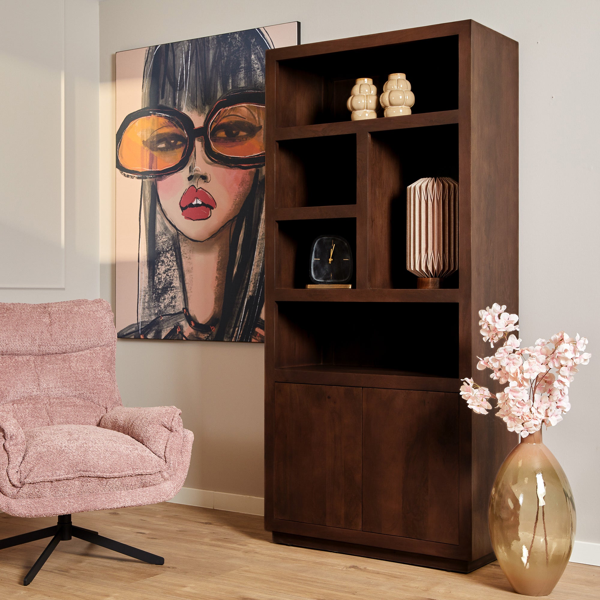 Vakkenkast Brussel Brown | 90 cm