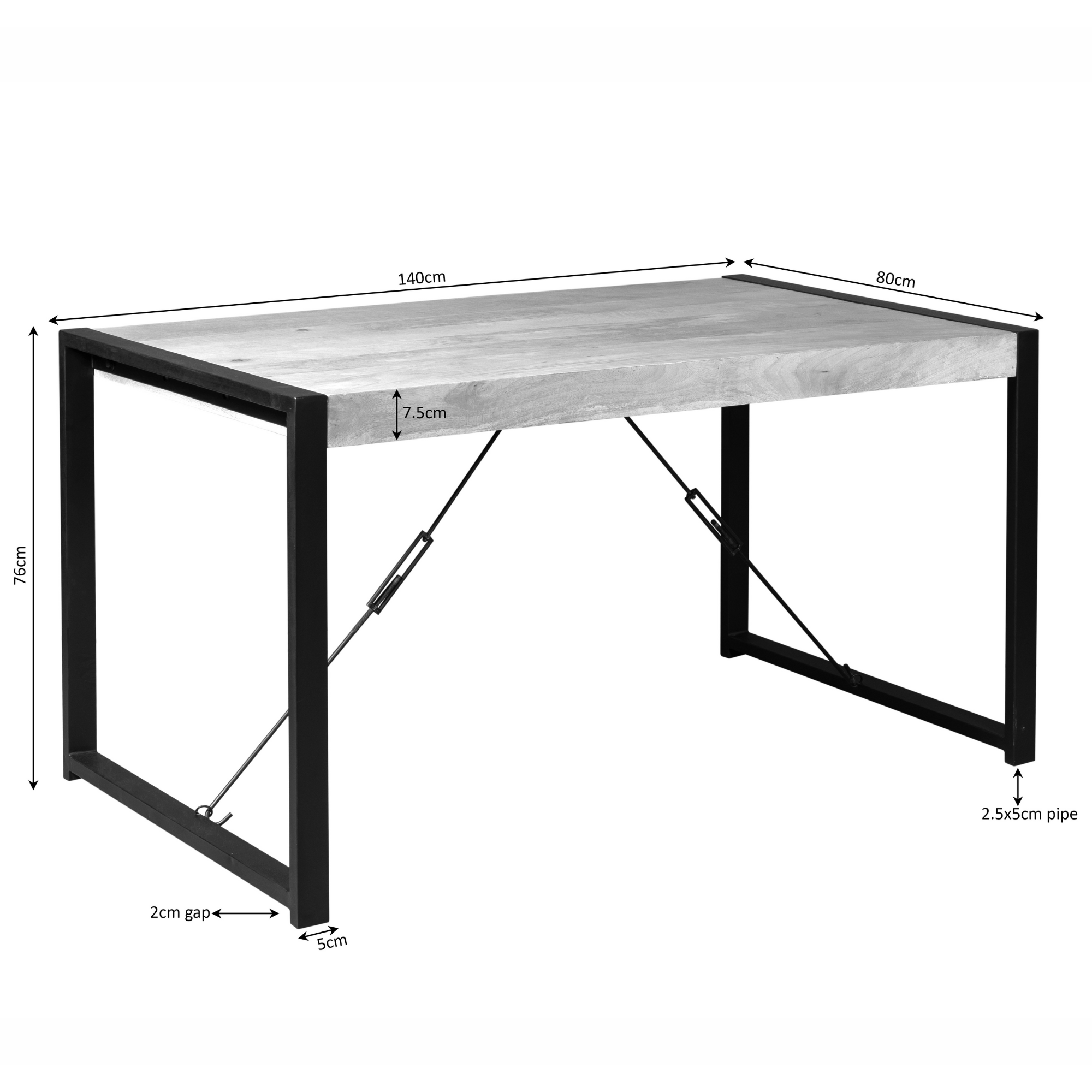 Eettafel Boaz 140 cm