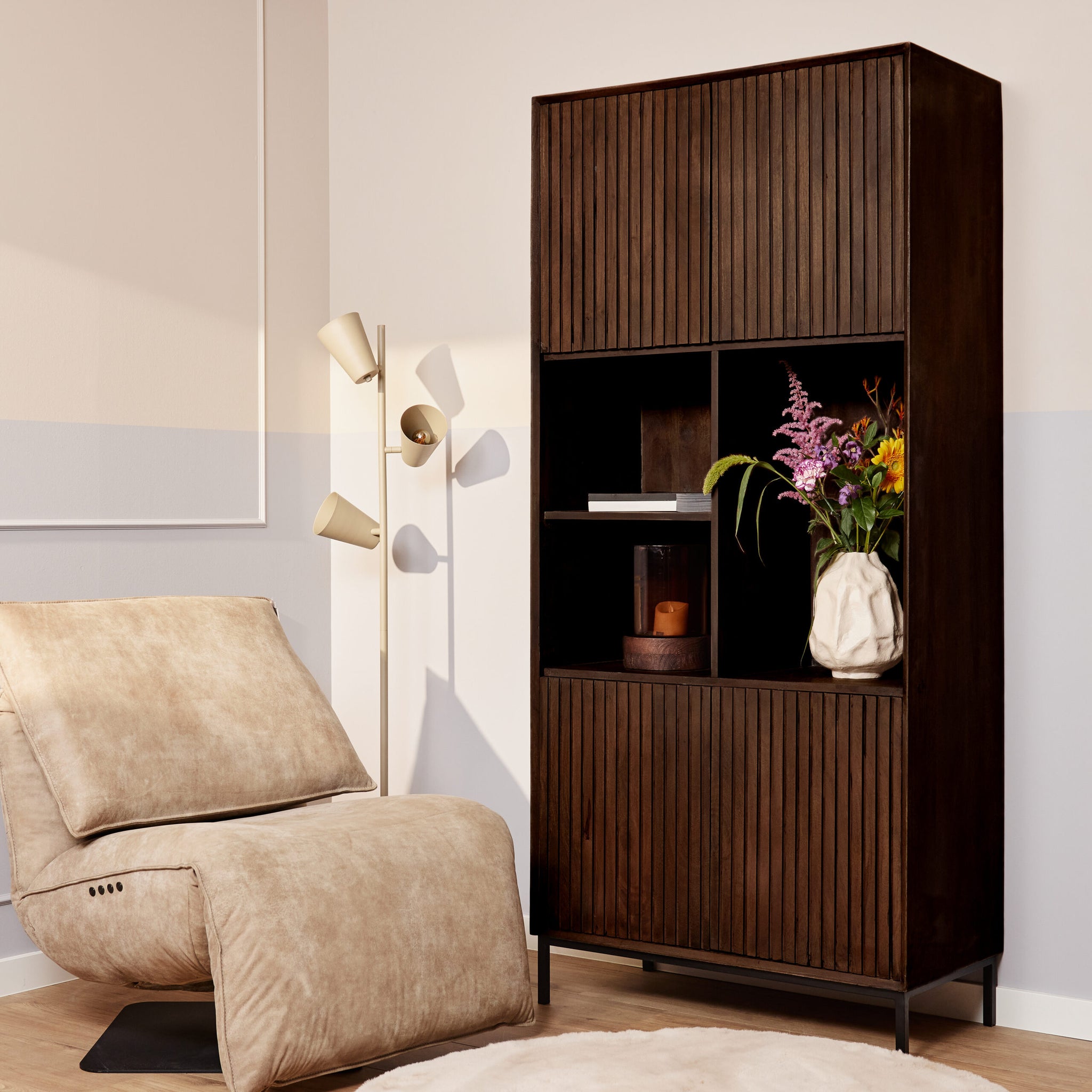 Vakkenkast Madison Brown | 90 cm