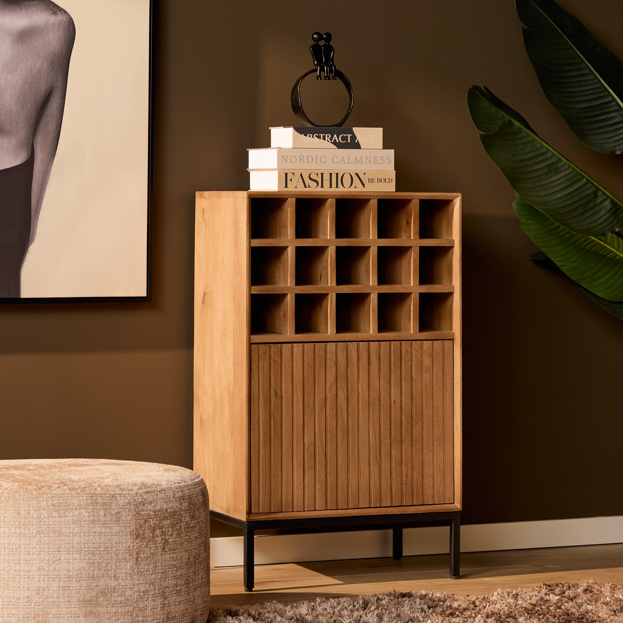 Wijnkast Madison Natural | 55 cm