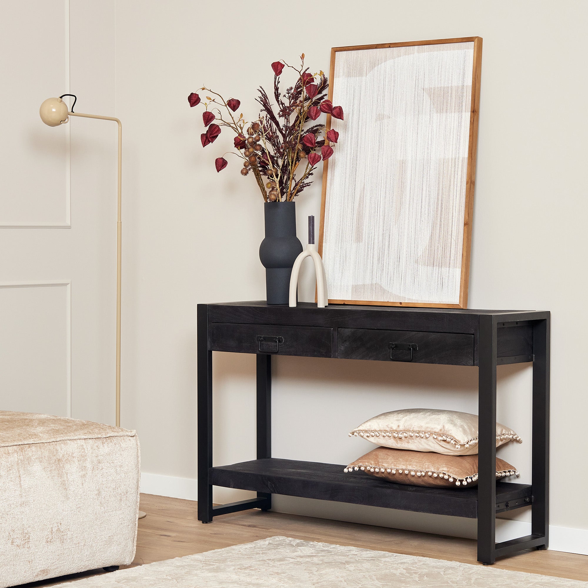Consoletafel Boaz Black | 120 cm