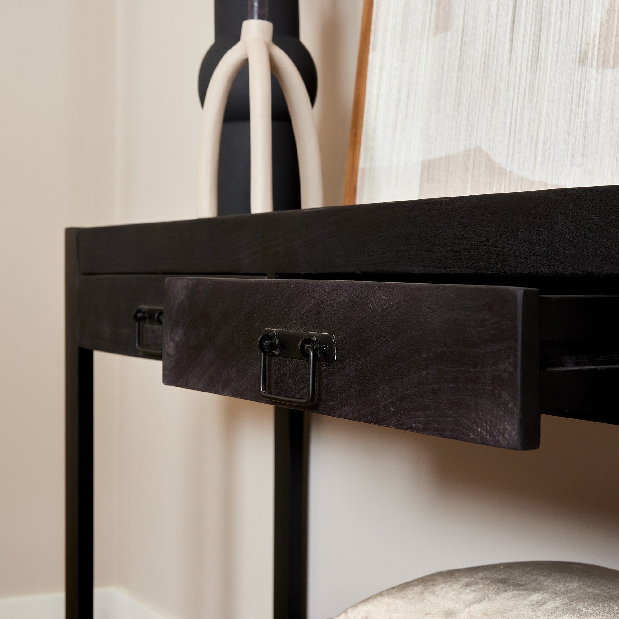 Consoletafel Boaz Black | 120 cm