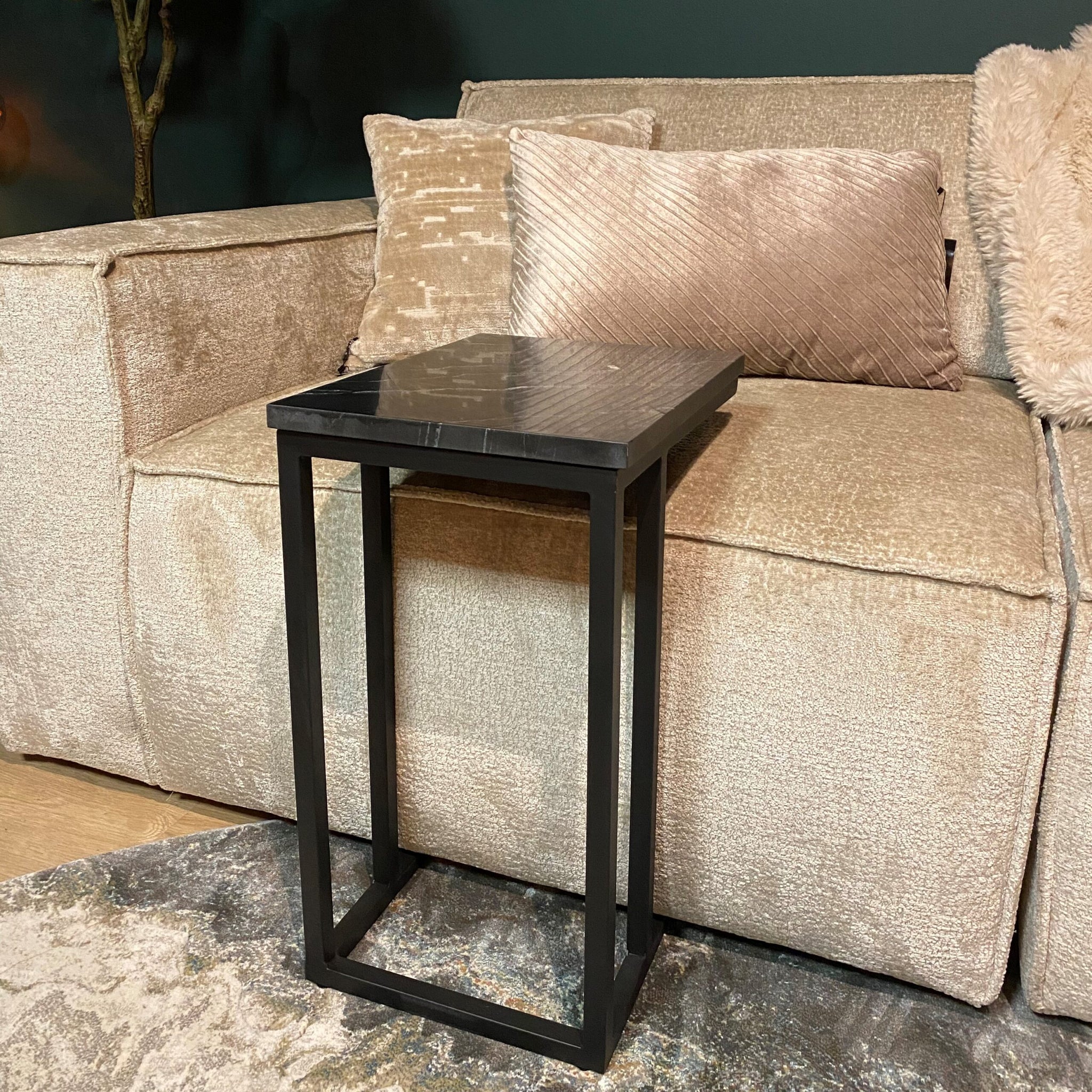 Bijzettafel Nova | Black marble