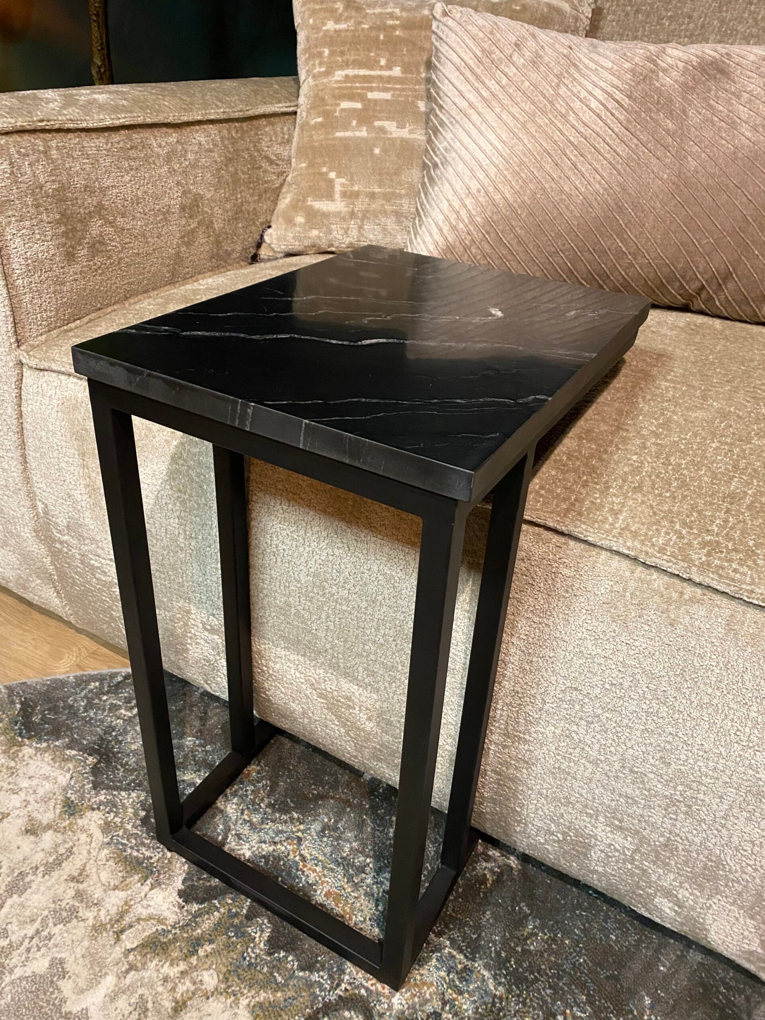 Bijzettafel Nova | Black marble