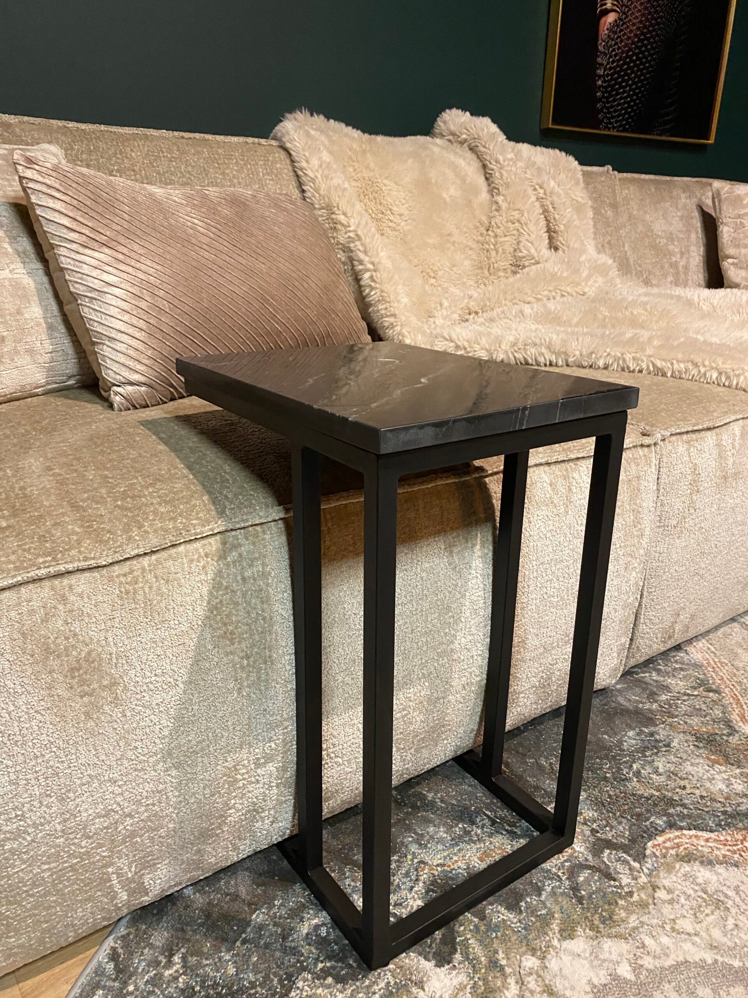 Bijzettafel Nova | Black marble