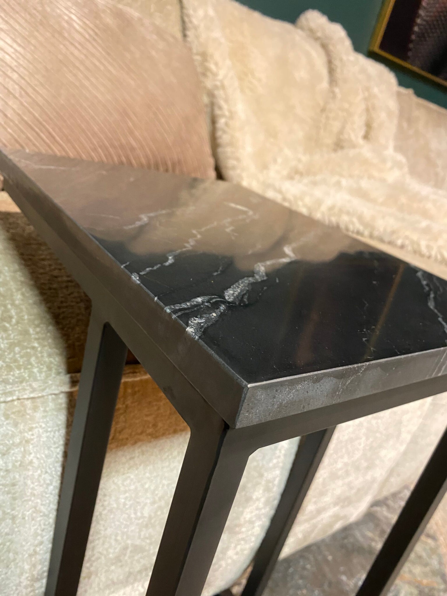 Bijzettafel Nova | Black marble