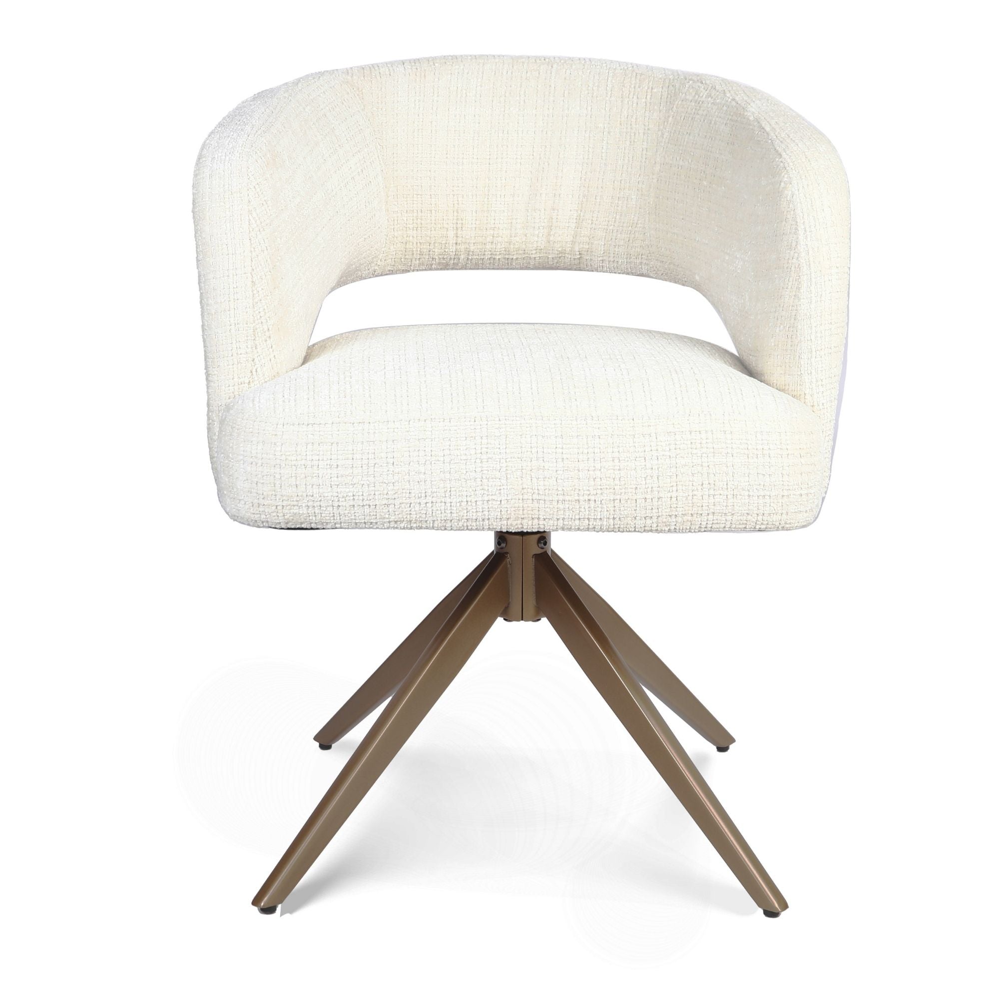 Eetkamerstoel Demi | Off White | Poot Bronze