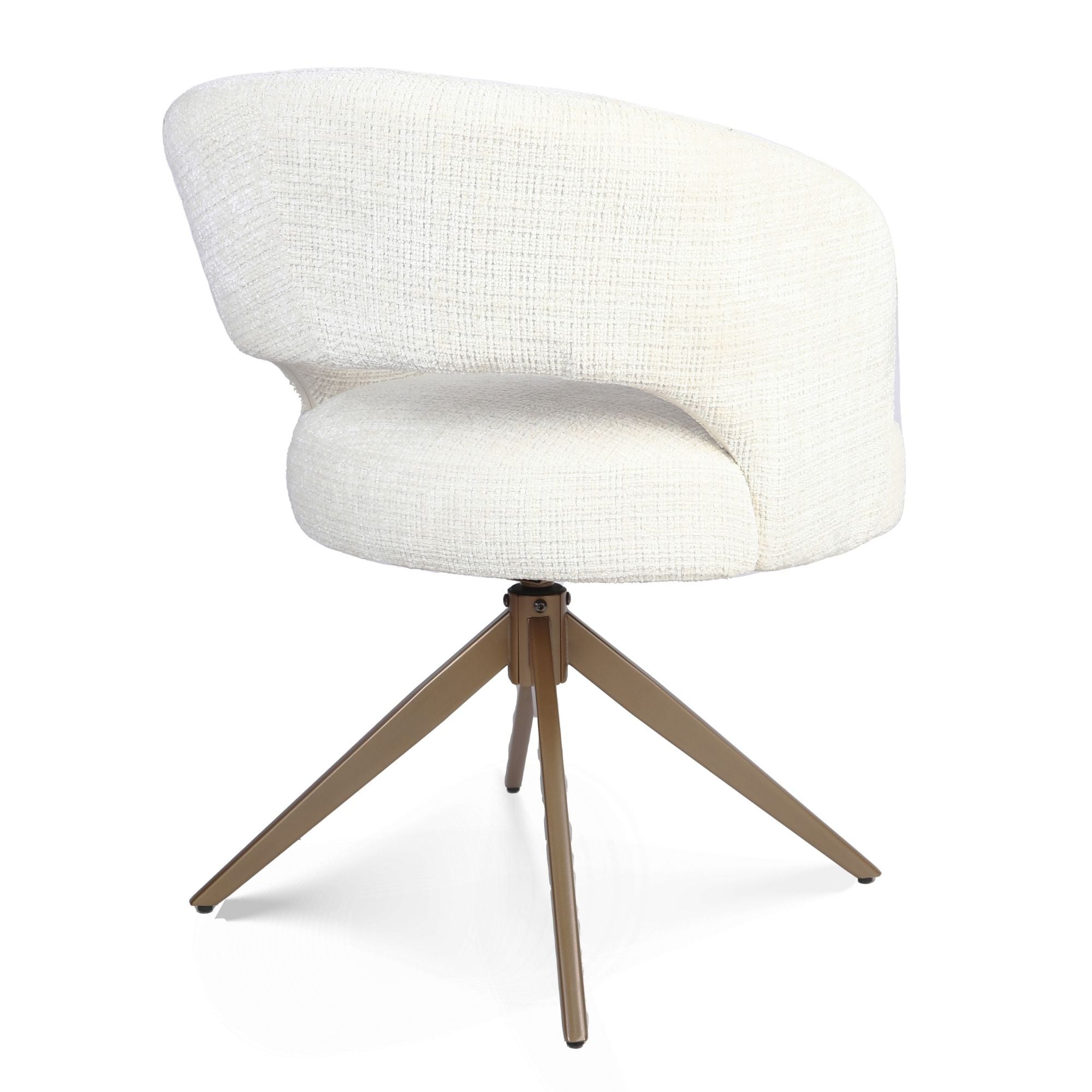 Eetkamerstoel Demi | Off White | Poot Bronze