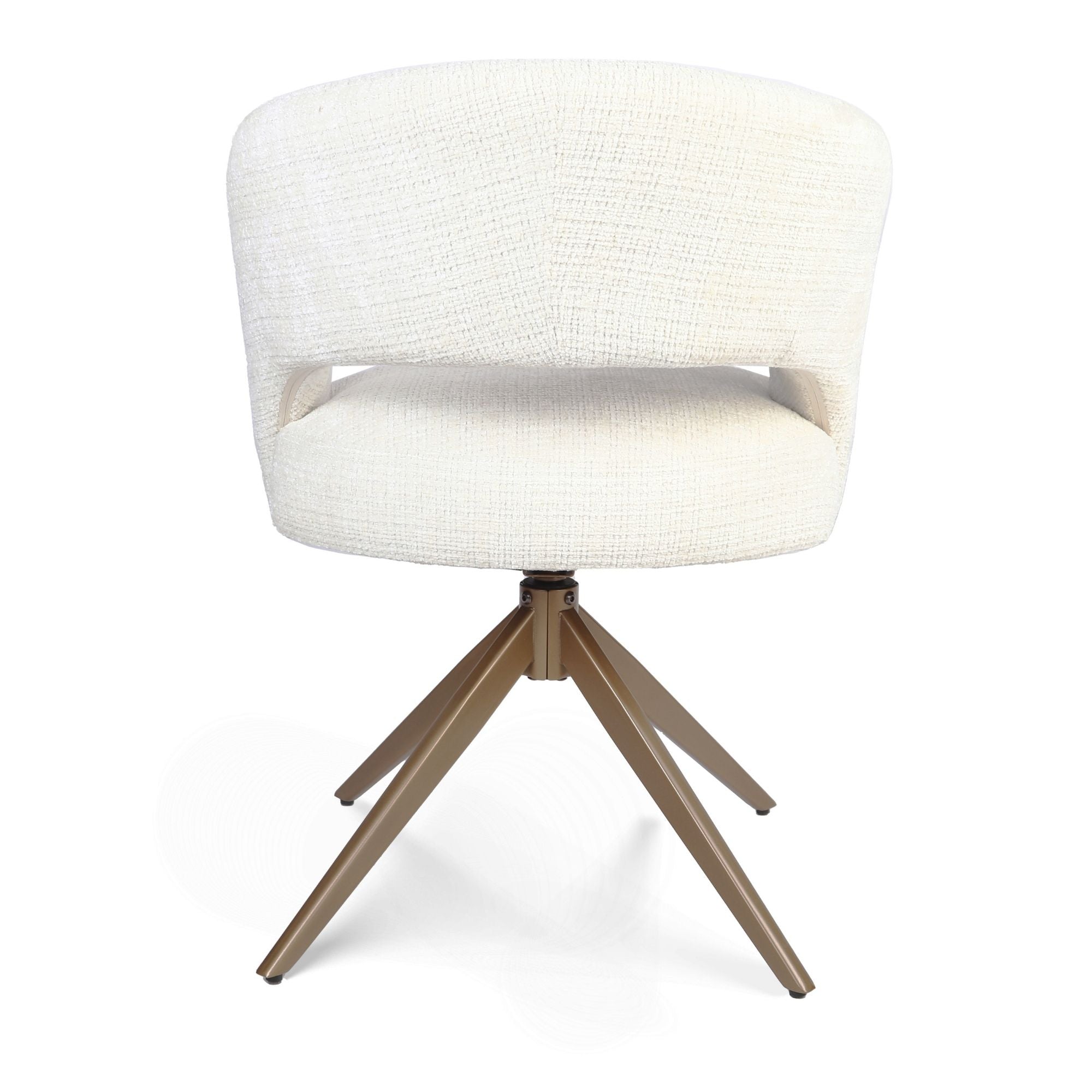 Eetkamerstoel Demi | Off White | Poot Bronze