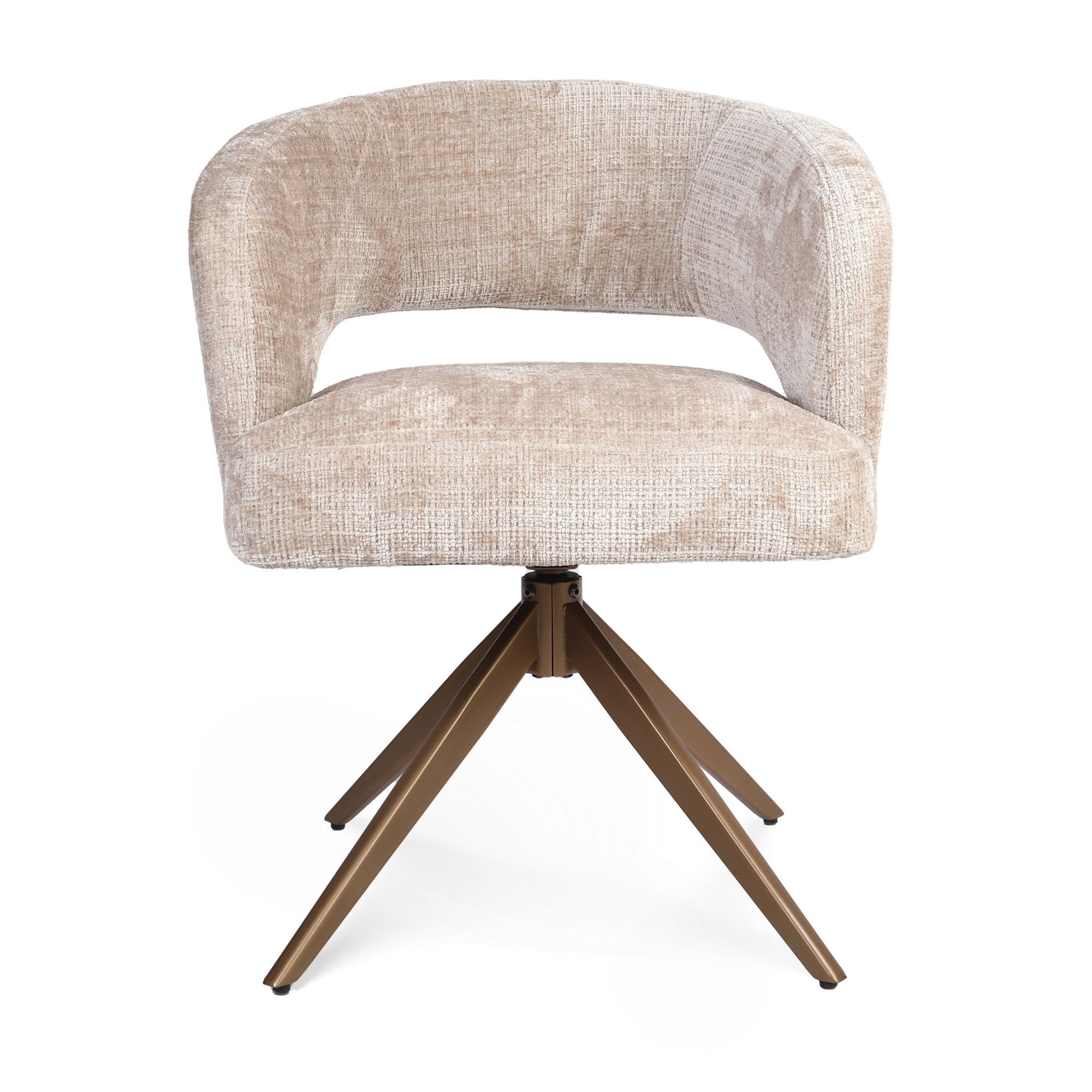 Eetkamerstoel Demi | Beige | Poot Bronze
