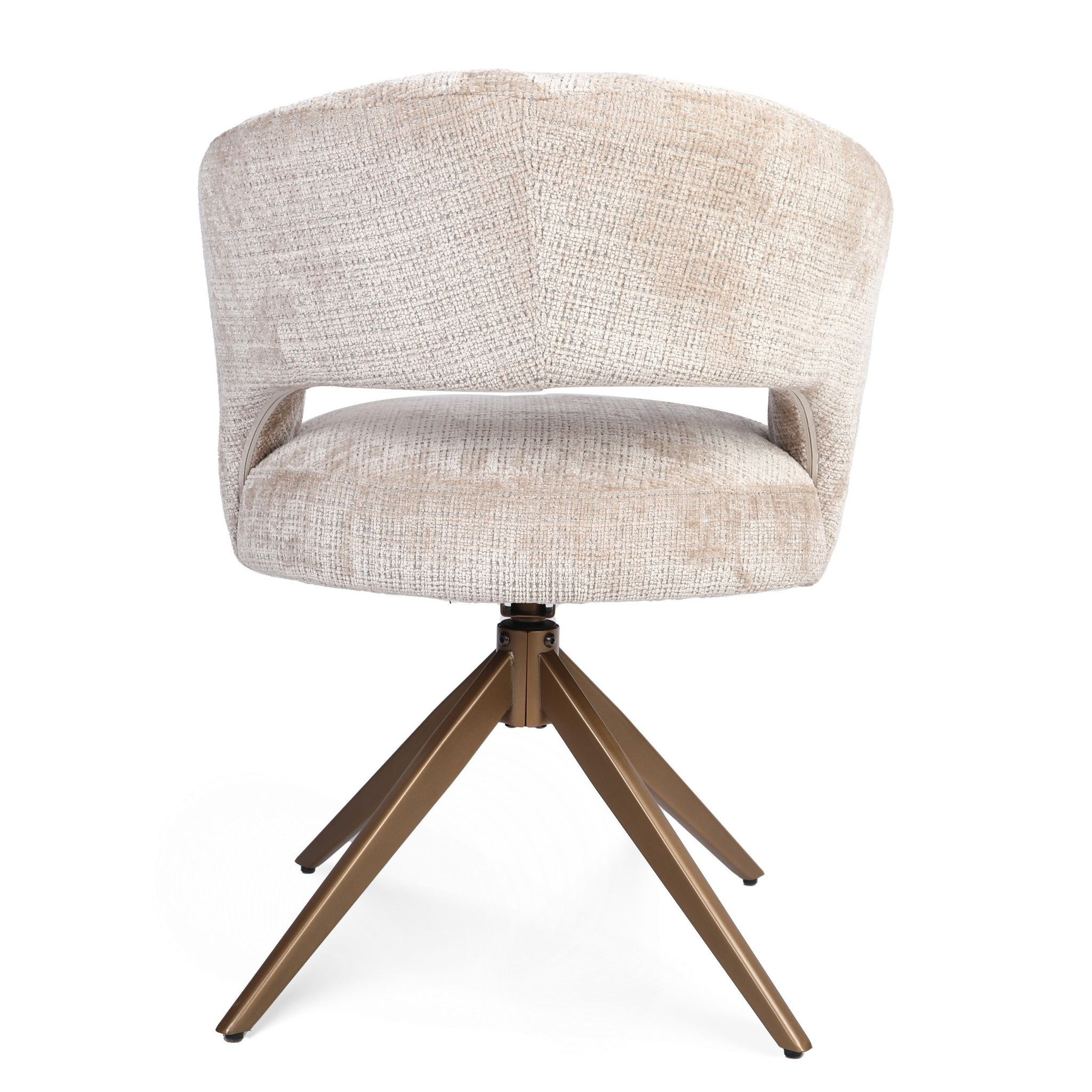 Eetkamerstoel Demi | Beige | Poot Bronze