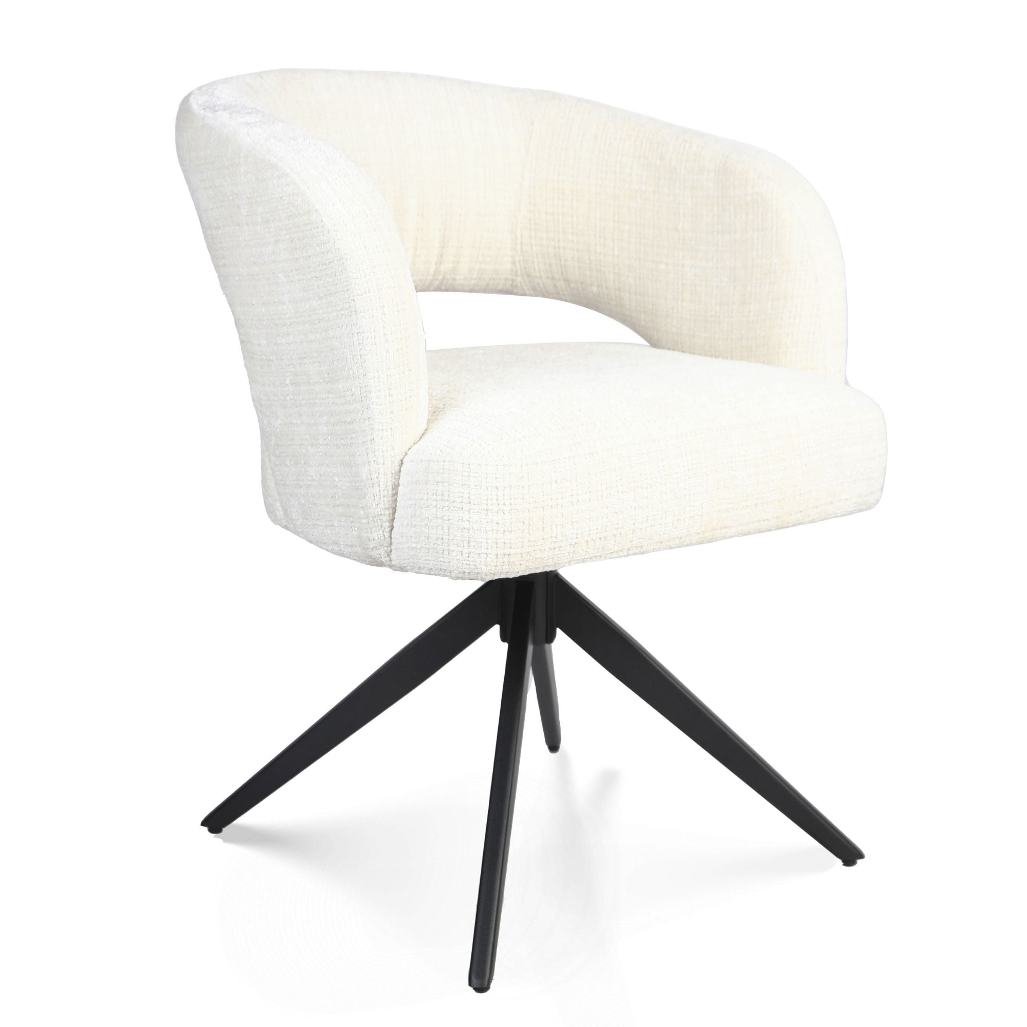 Eetkamerstoel Demi | Off White | Poot Black