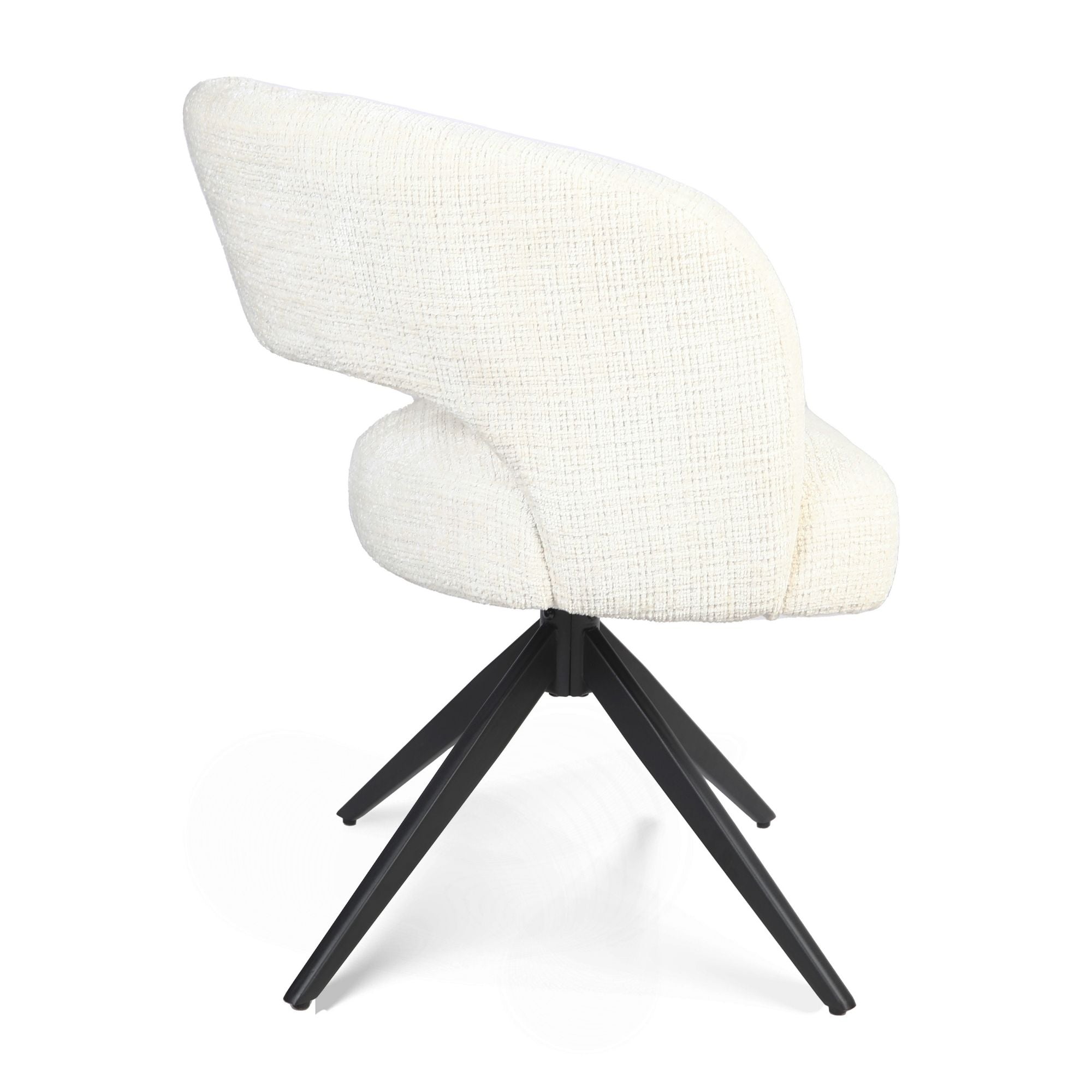 Eetkamerstoel Demi | Off White | Poot Black