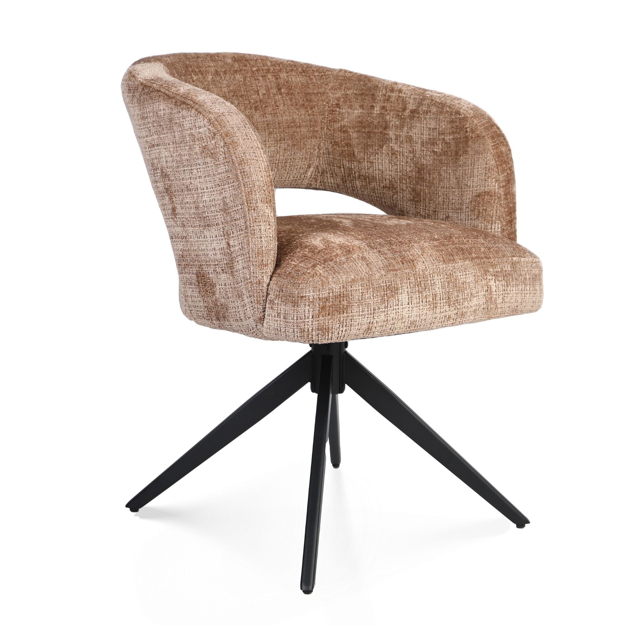 Eetkamerstoel Demi | Cinnamon | Poot Black
