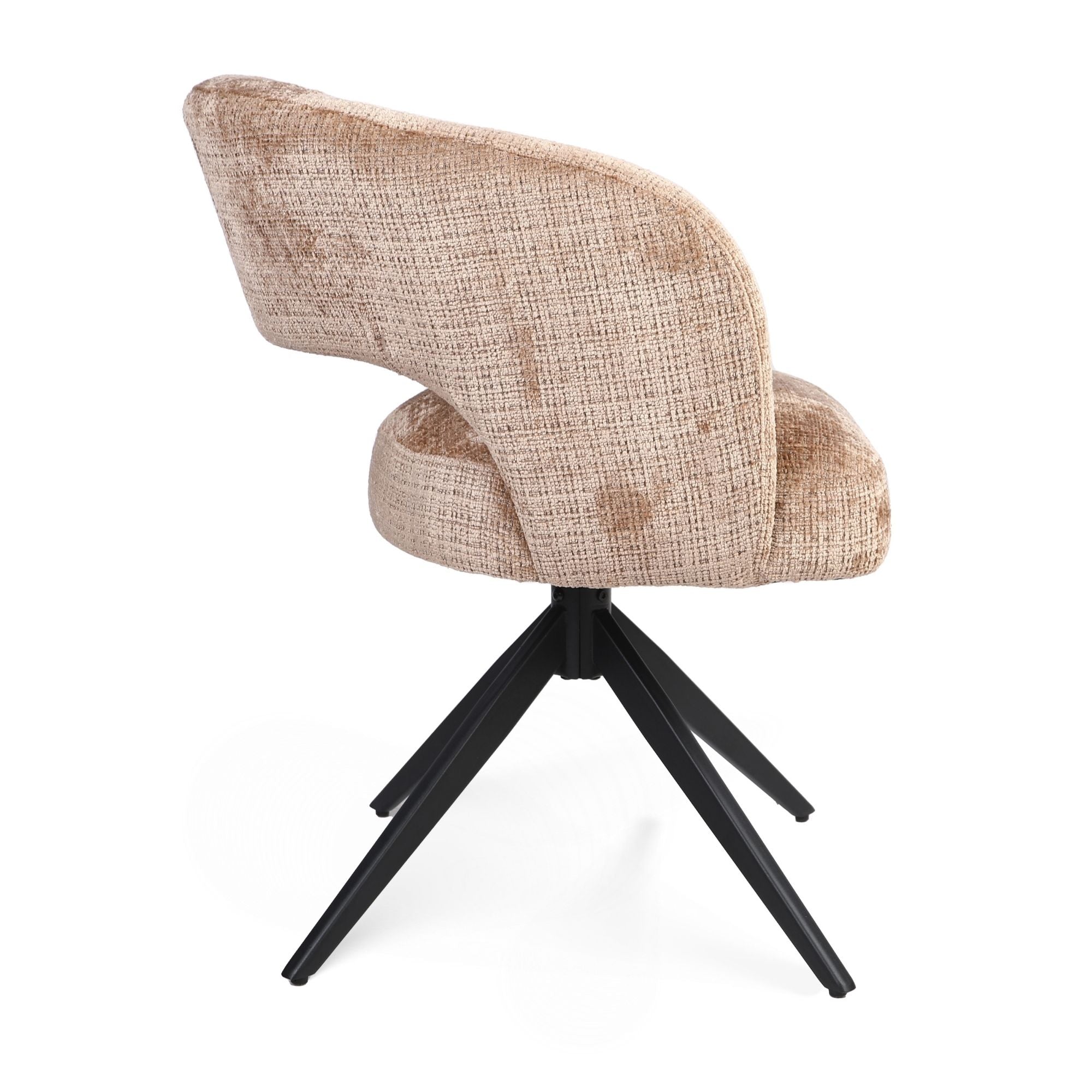 Eetkamerstoel Demi | Cinnamon | Poot Black