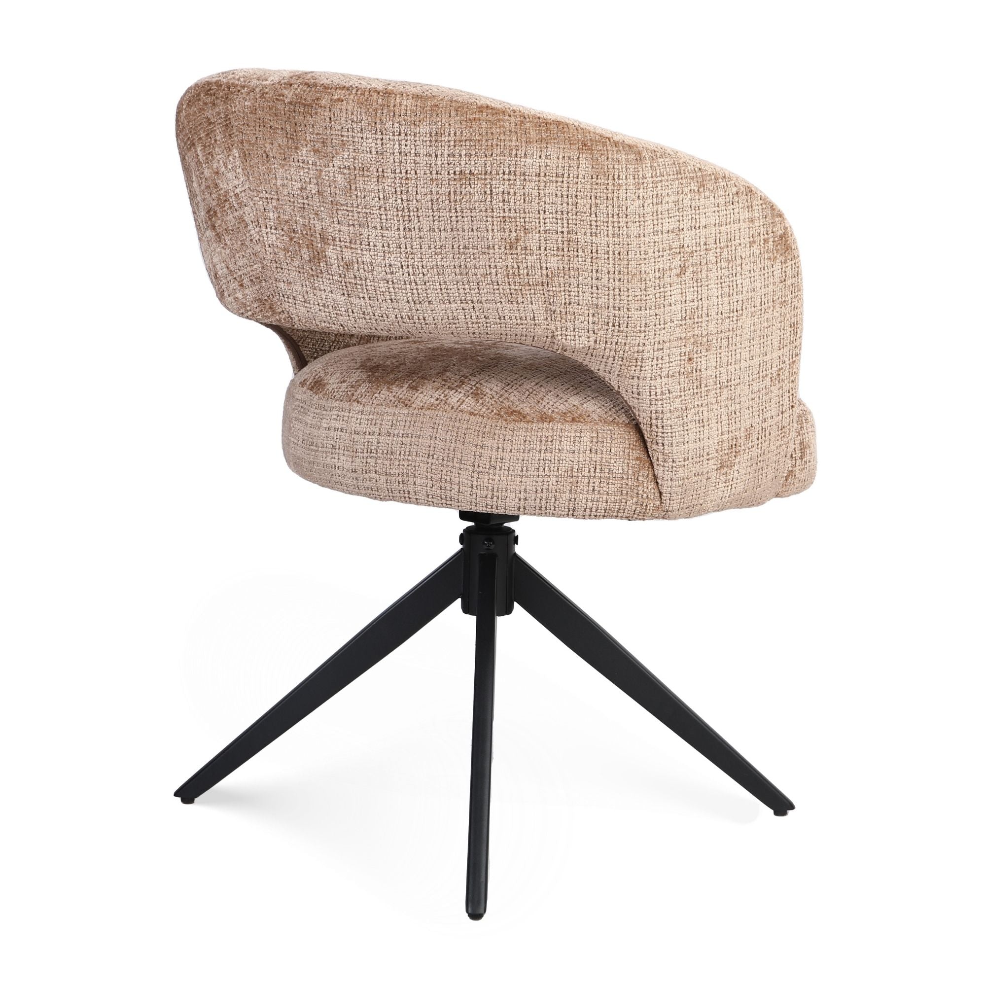 Eetkamerstoel Demi | Cinnamon | Poot Black