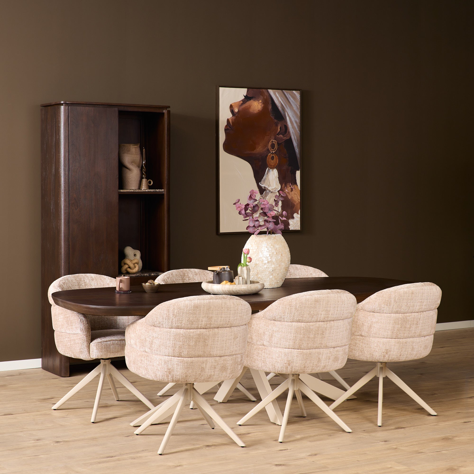 Eetkamerstoel Bella | Beige | Poot Sand