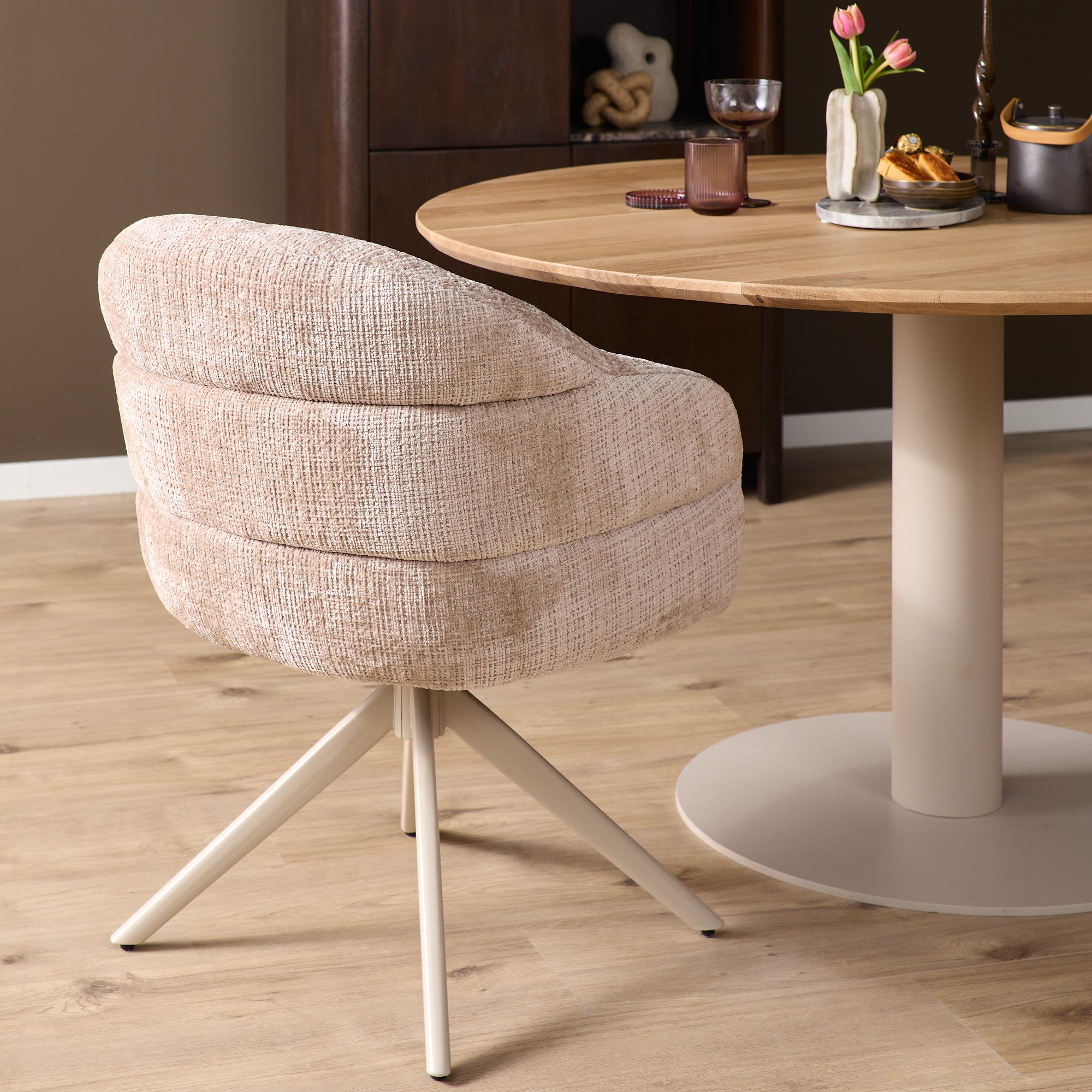 Eetkamerstoel Bella | Beige | Poot Sand