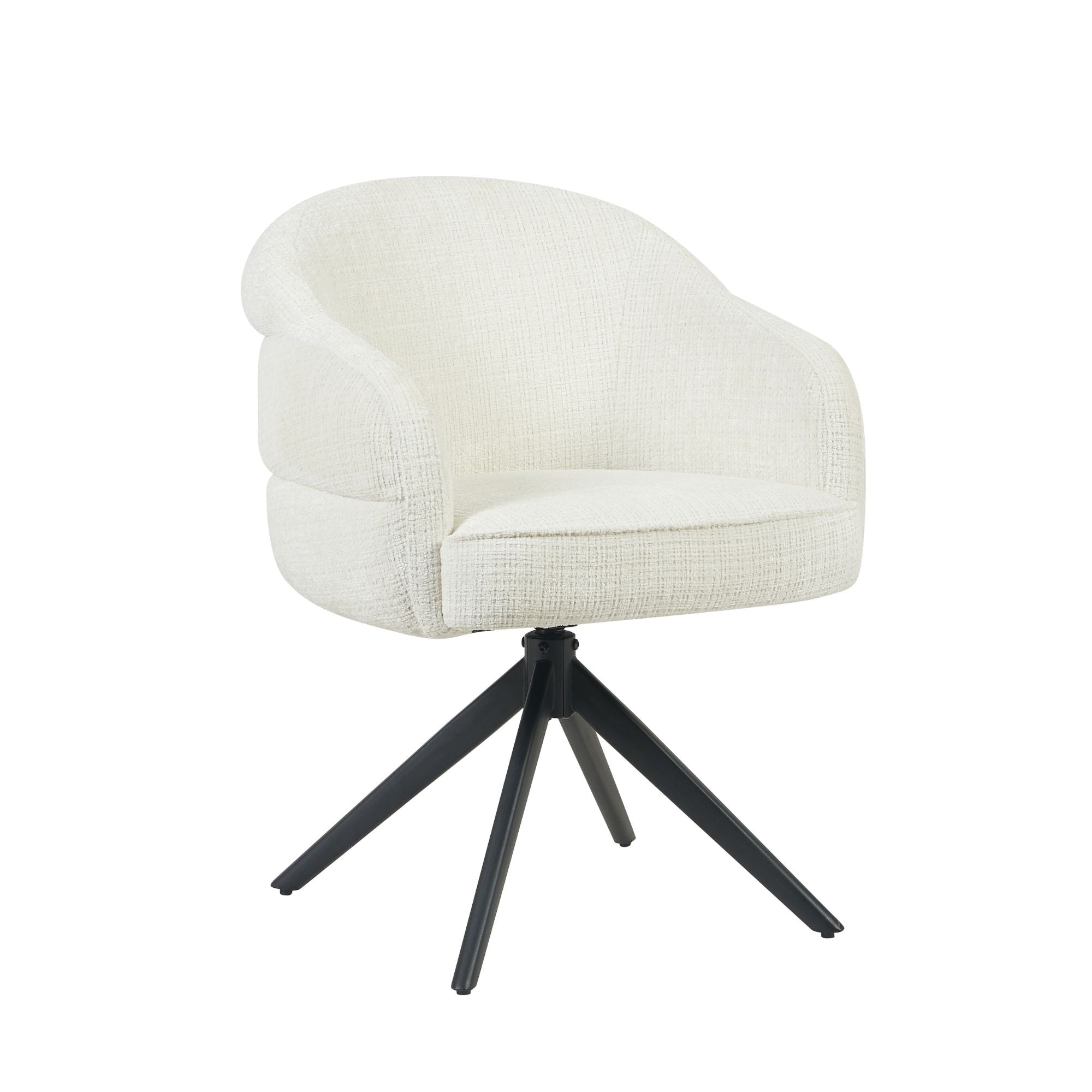 Eetkamerstoel Bella | Off White | Poot Black
