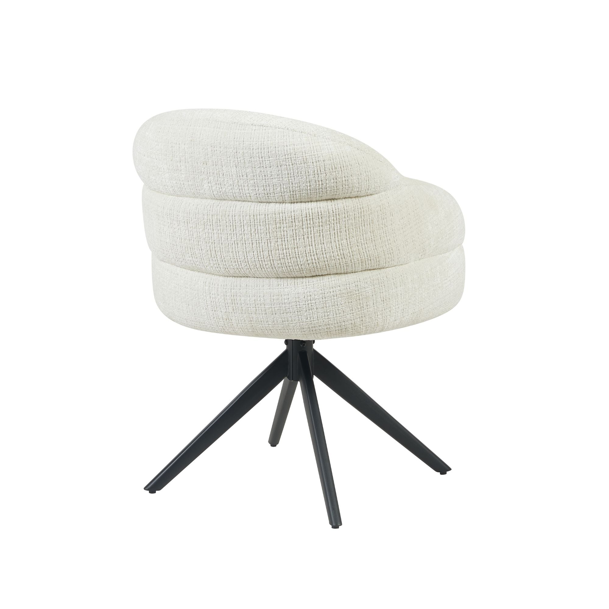 Eetkamerstoel Bella | Off White | Poot Black