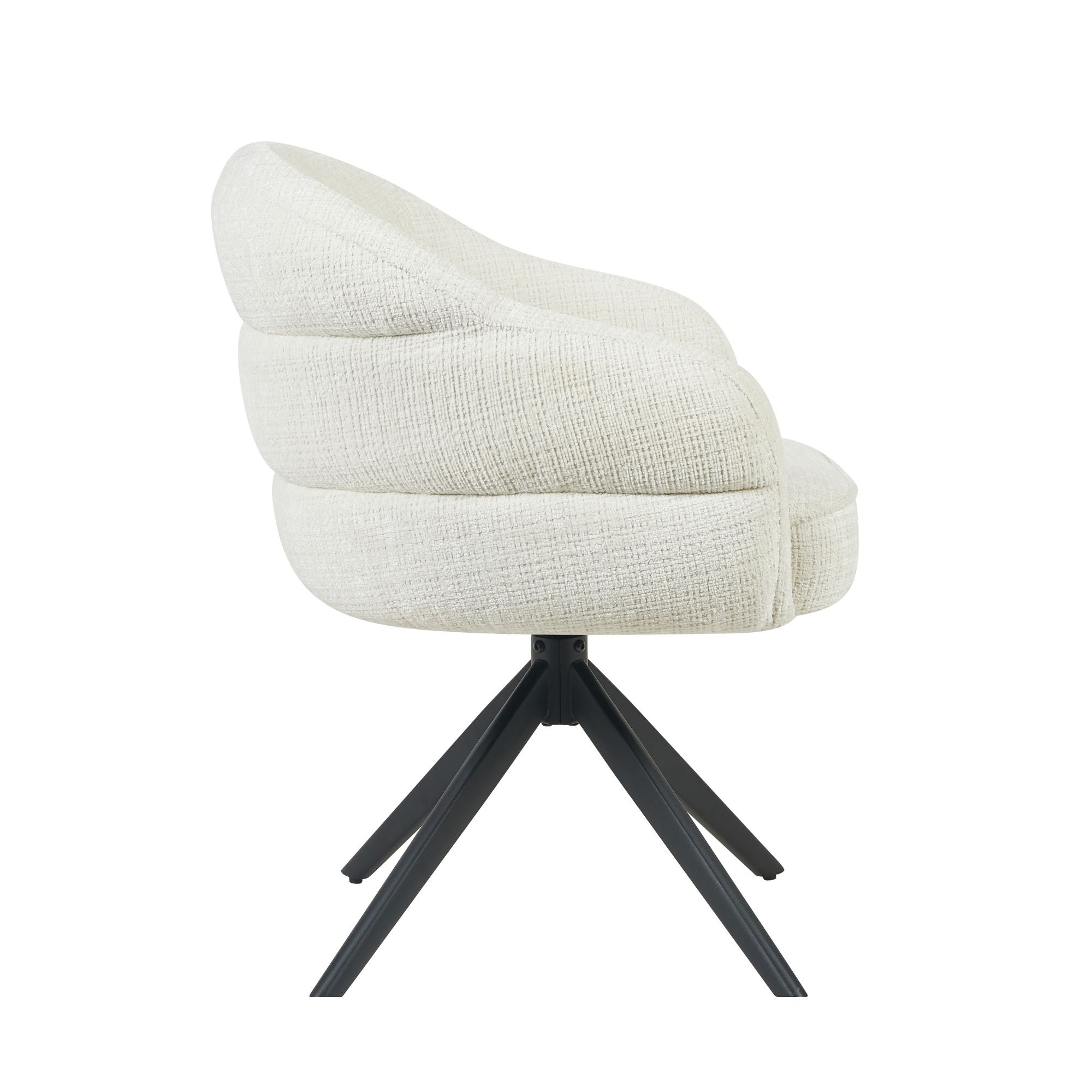 Eetkamerstoel Bella | Off White | Poot Black