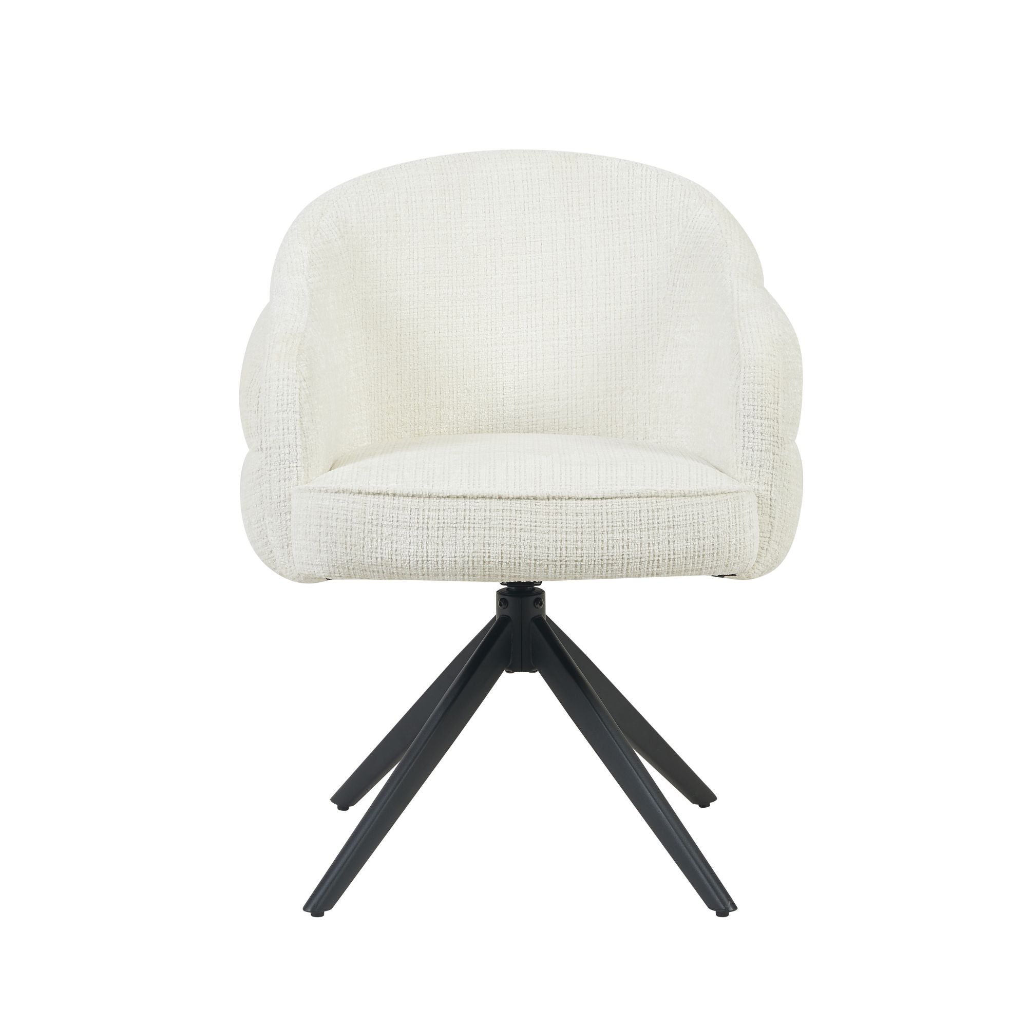 Eetkamerstoel Bella | Off White | Poot Black