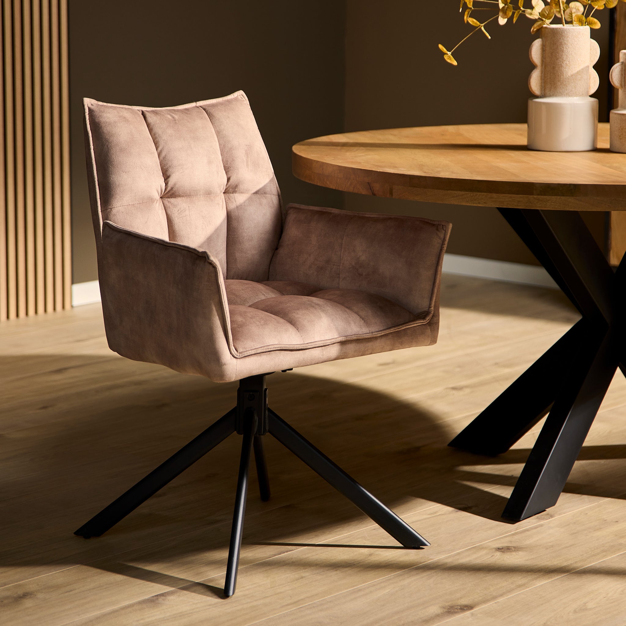 Eetkamerstoel Dani | Velvet Beige (set of 2)