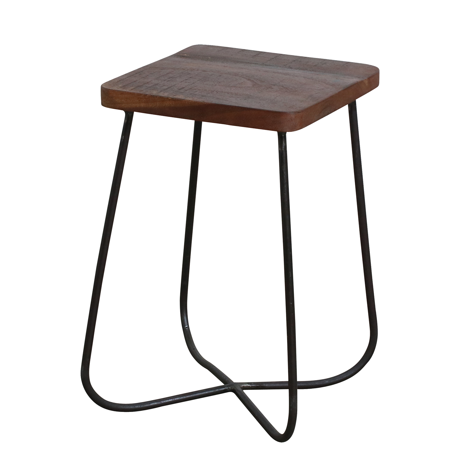 Factory kruk/bijzettafel - FSC-gerecycled hout -29x29x46 cm