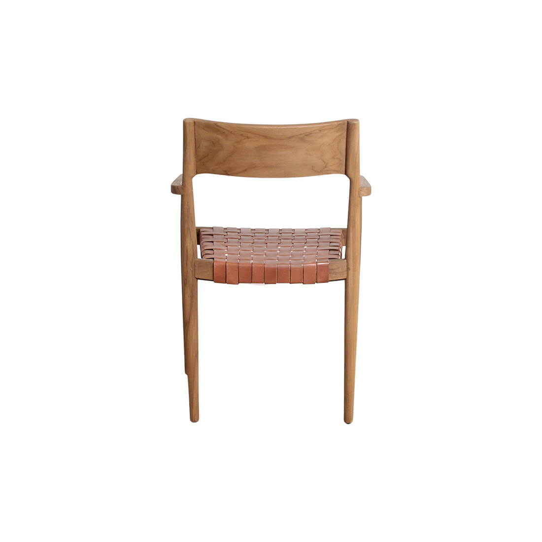Freya teak eetkamerstoel met armleuning - Naturel (set van 2)