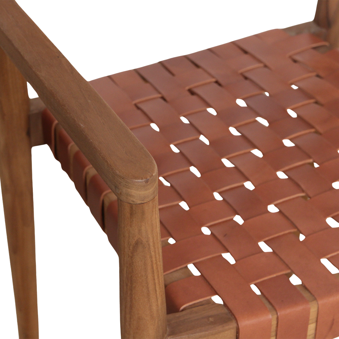Freya teak eetkamerstoel met armleuning - Naturel (set van 2)