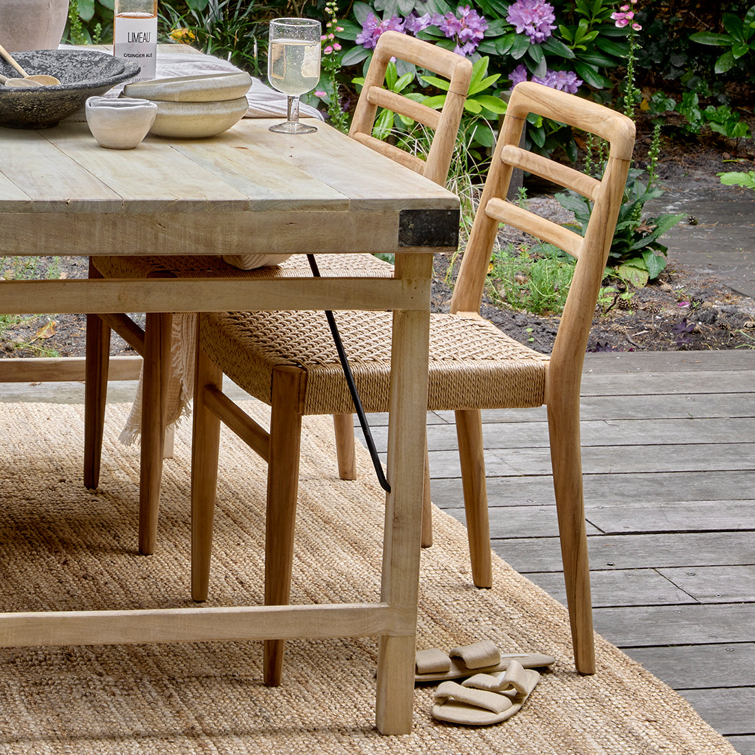 Verano teakhouten tuinstoel - Naturel (set van 2)