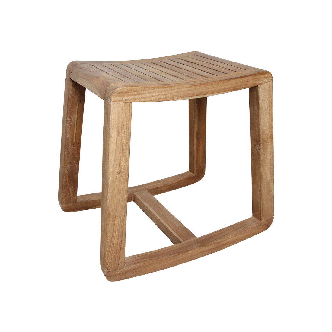 Teakhouten schommelkruk - 49x36x45 cm